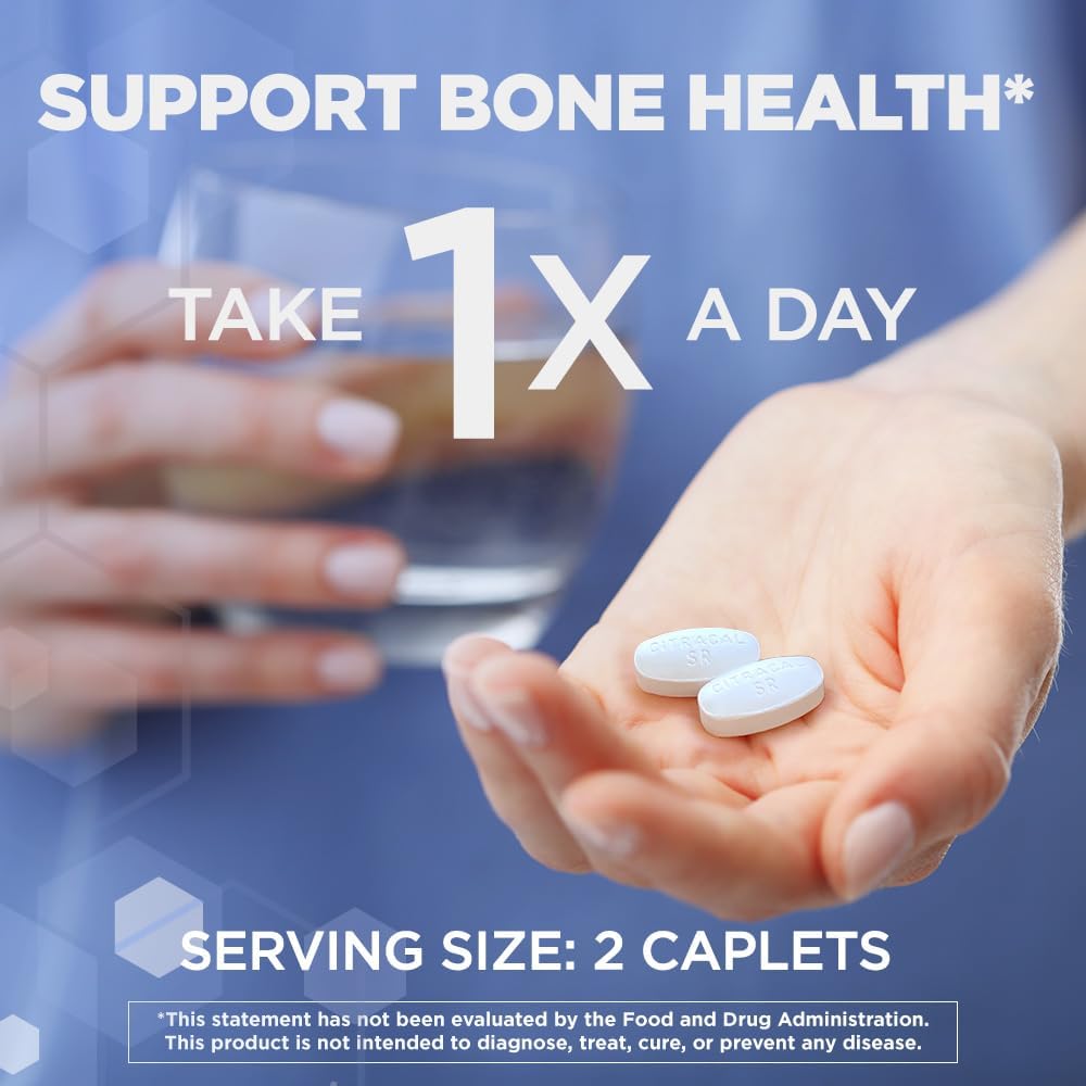 Citracal Slow Release 1200: Bone Health Support Calcium Supplement with Vitamin D3 - 80 Count
