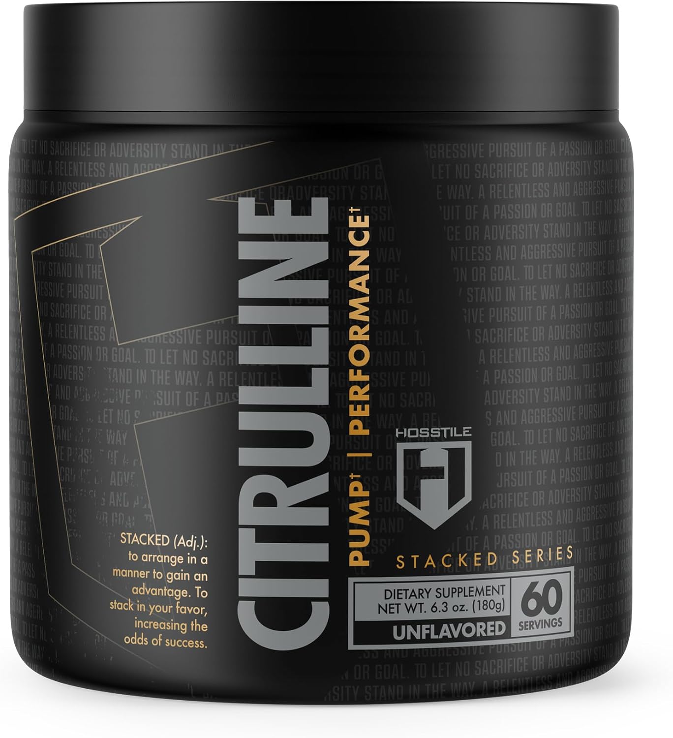 Citrulline Nitric Oxide Pre Workout Supplement, Vegan & Unflavored - 60 Servings