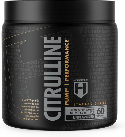 Citrulline Nitric Oxide Pre Workout Supplement, Vegan & Unflavored - 60 Servings