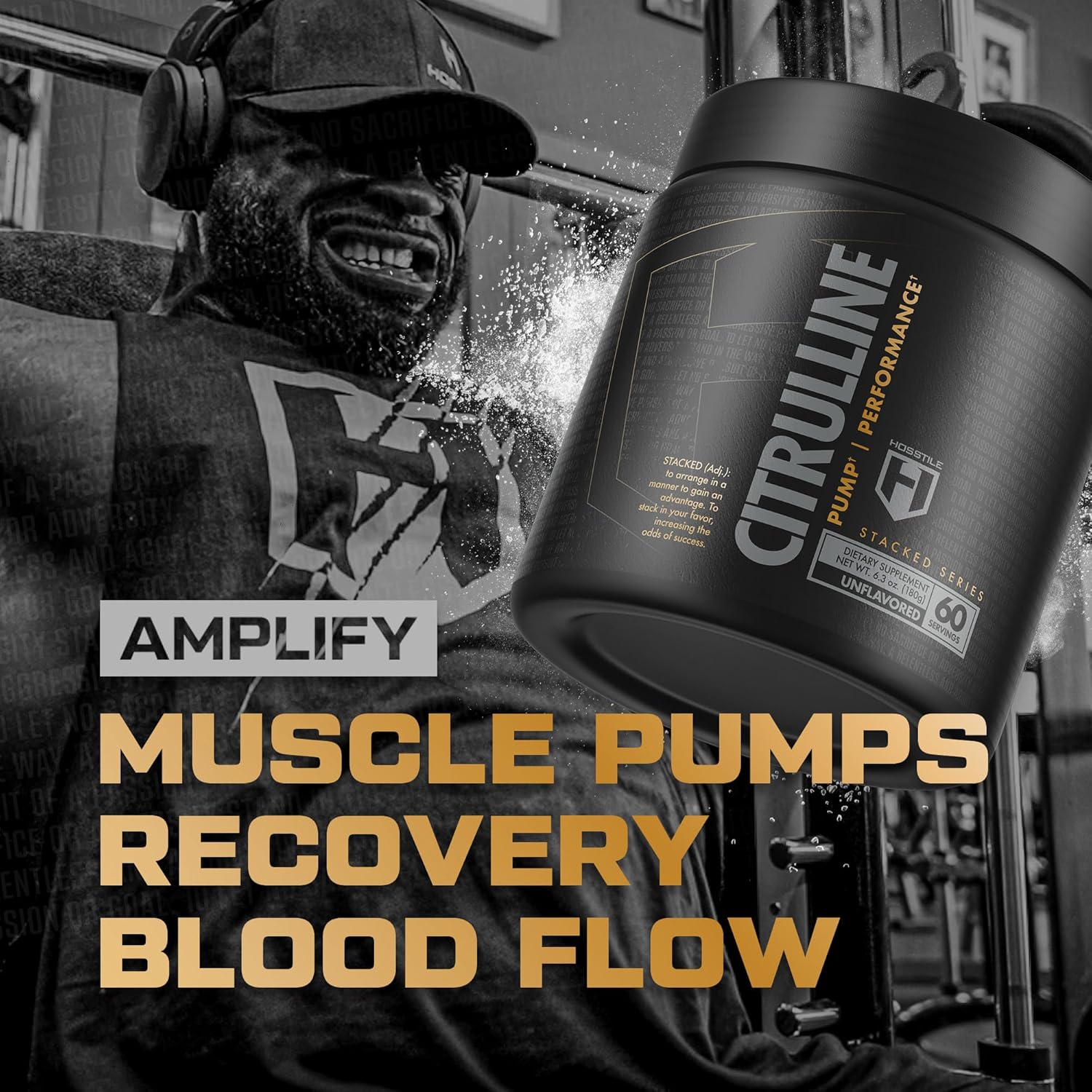 Citrulline Nitric Oxide Pre Workout Supplement, Vegan & Unflavored - 60 Servings