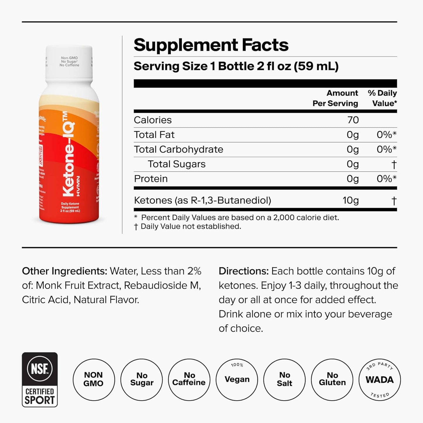 Clean Energy Ketone Shots for Brain & Body Boost | 24 On-The-Go Servings | Sugar & Caffeine Free | Keto Diet Optional | 4x6 ct