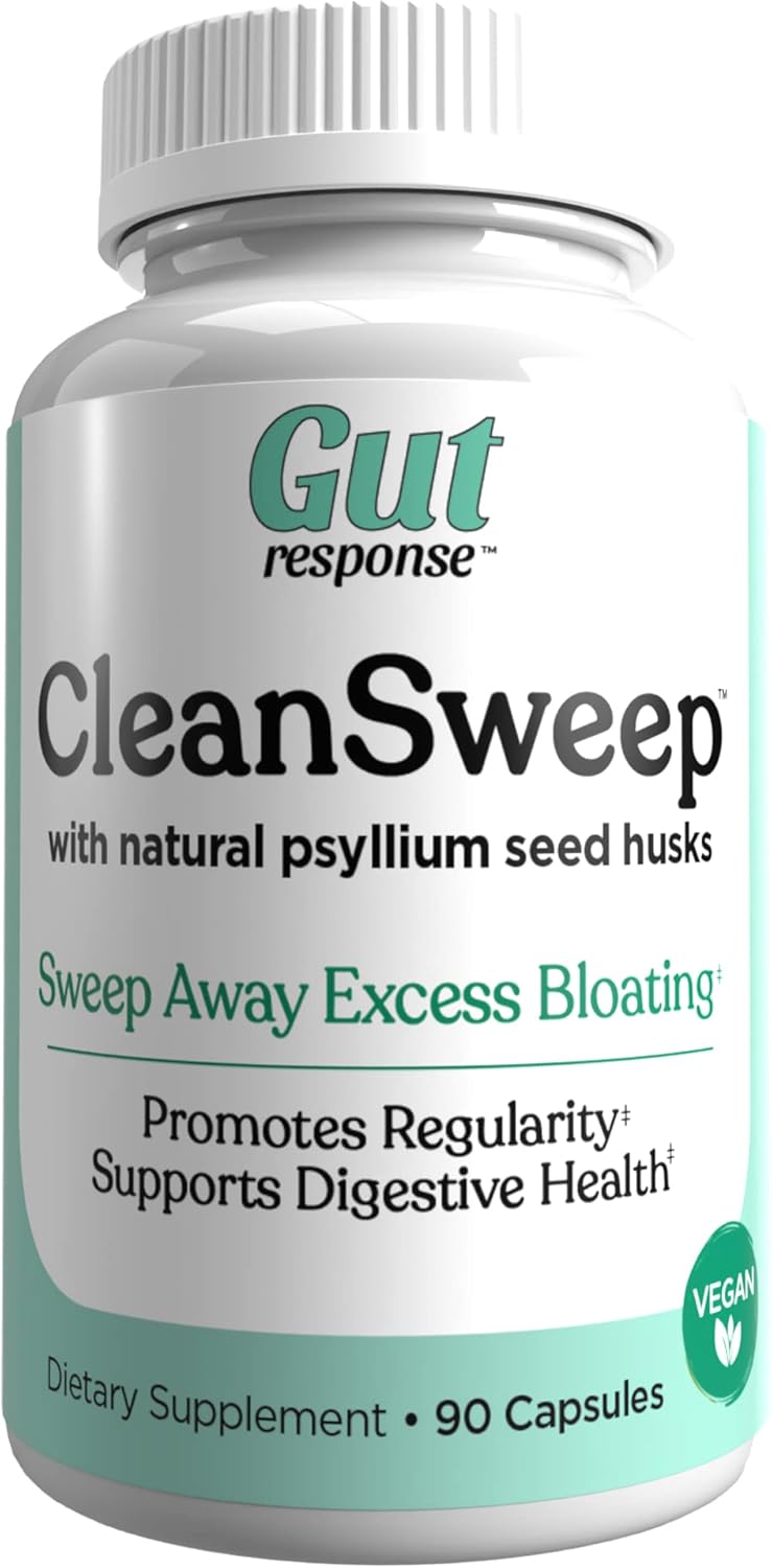 CleanSweep Capsules: Natural Daily Fiber Supplement for Digestive Health and Bowel Regularity - 90 Capsules