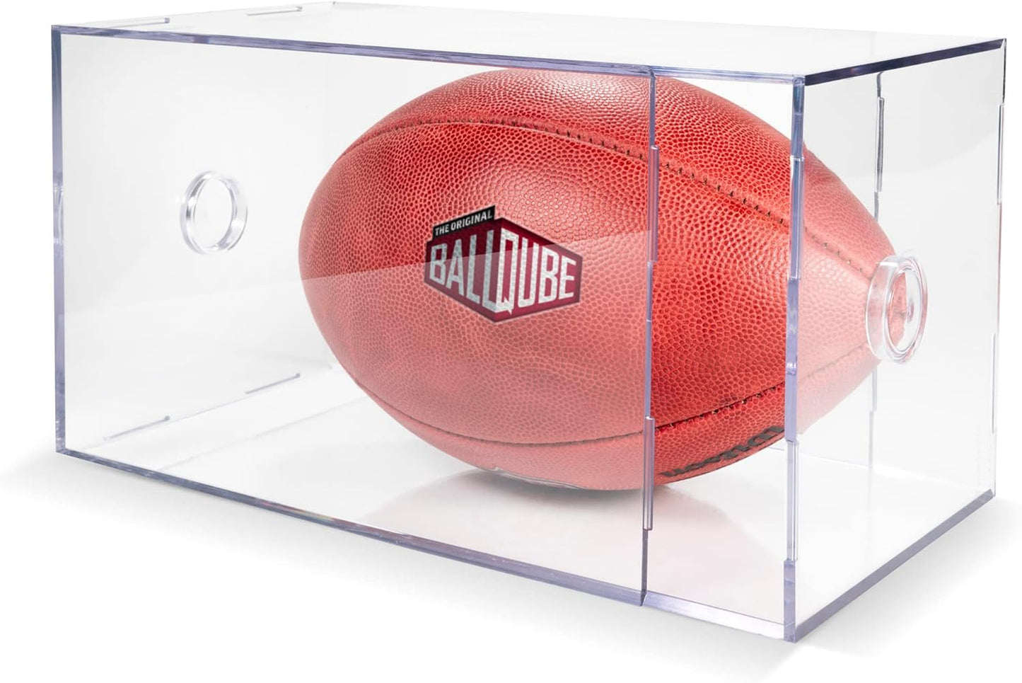 Clear Square Football Display Case for Autographed Memorabilia Storage