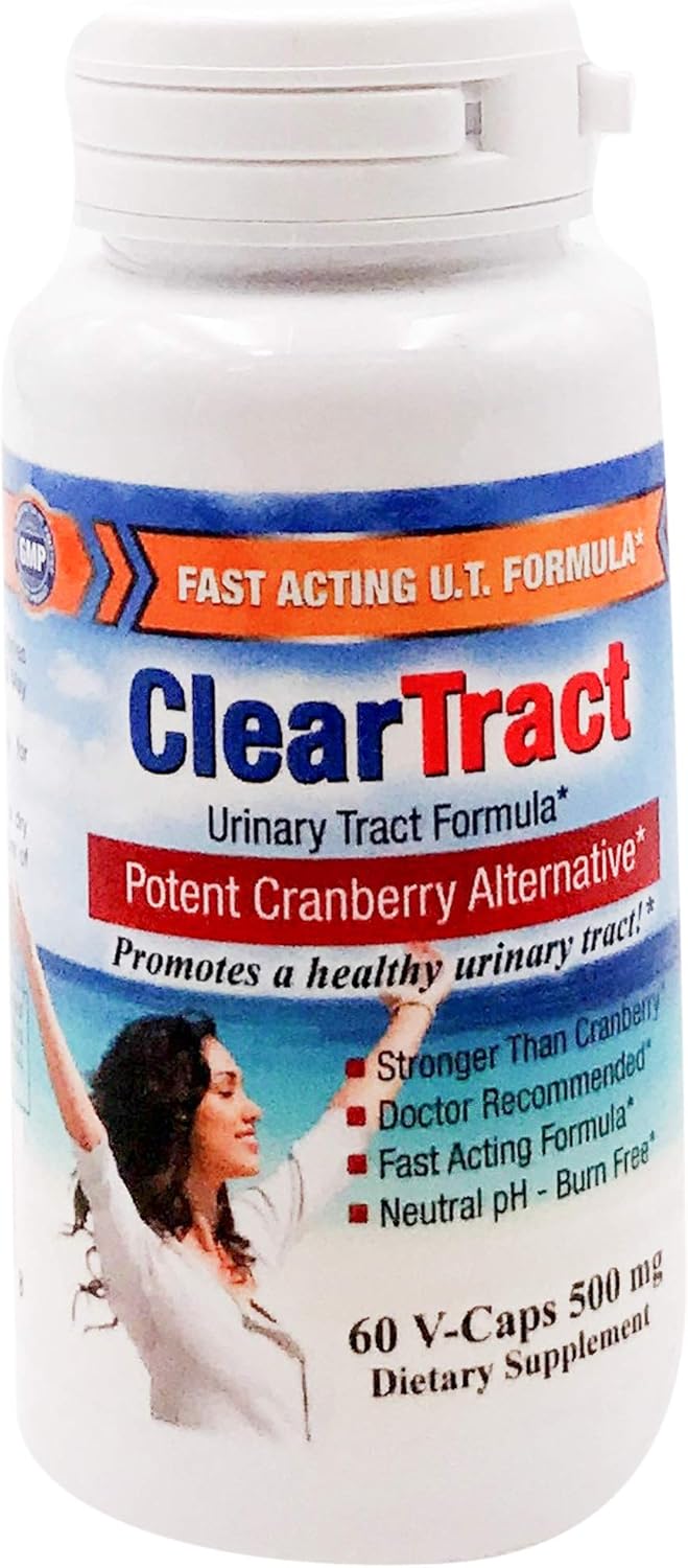 Clear Tract D-Mannose Formula Capsules - 500mg, 60 Count - Urinary Tract Health Support