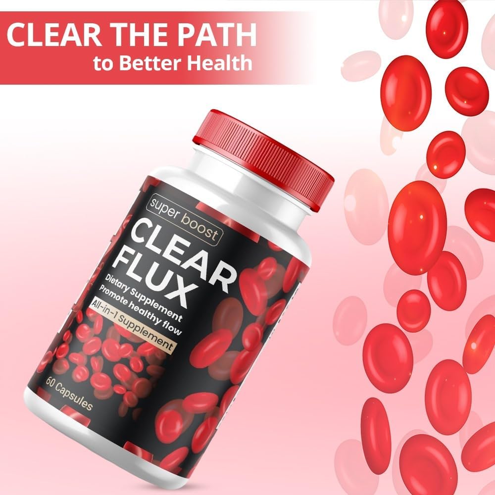 ClearFlux Capsules - Advanced Formula for Blood Vessel Detox & Cleansing, 60 Capsules, All Natural Ingredients
