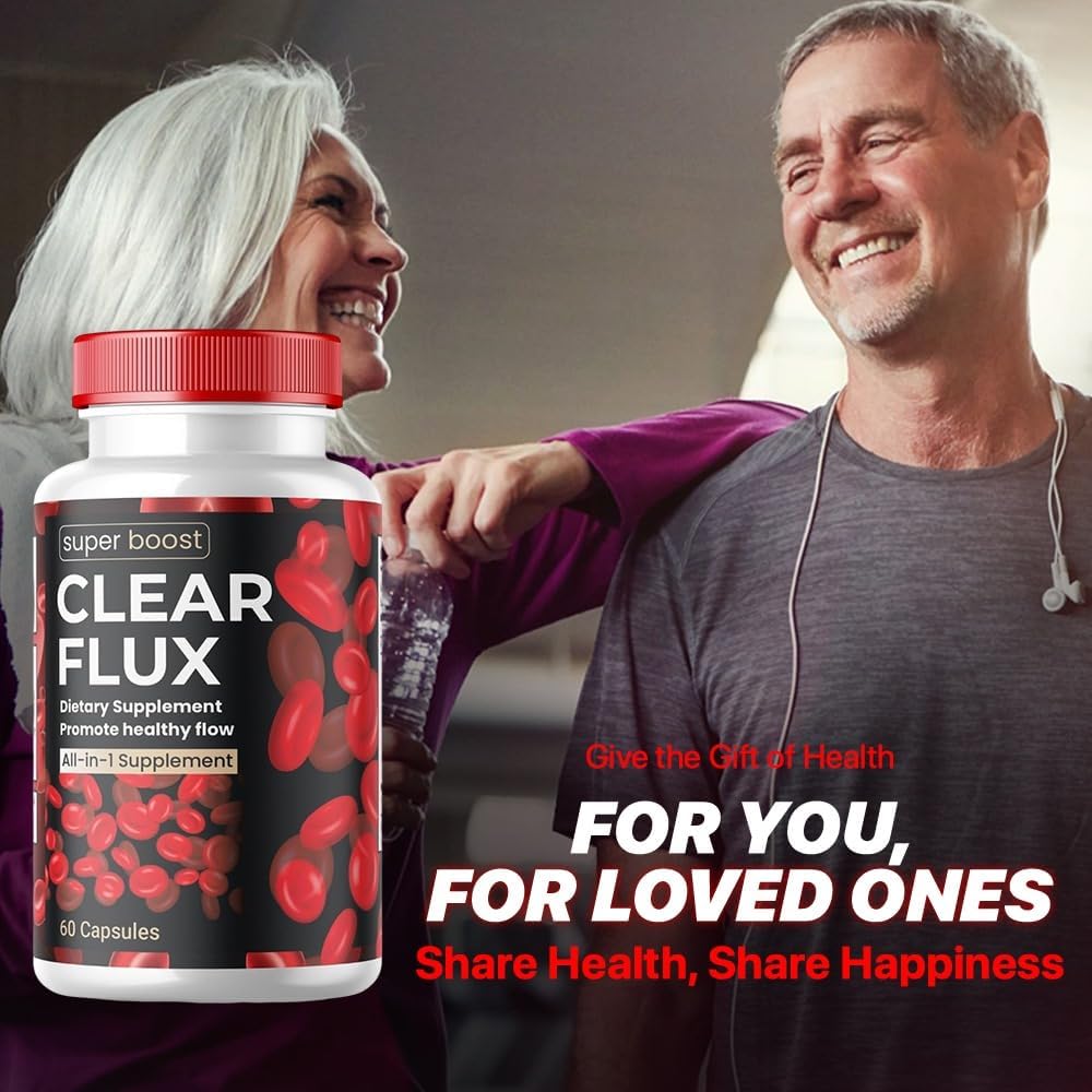 ClearFlux Capsules - Advanced Formula for Blood Vessel Detox & Cleansing, 60 Capsules, All Natural Ingredients