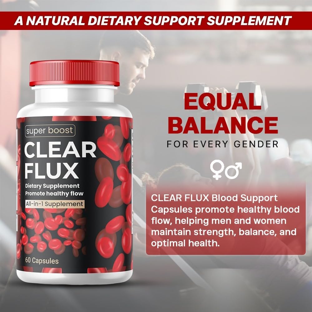 ClearFlux Capsules - Advanced Formula for Blood Vessel Detox & Cleansing, 60 Capsules, All Natural Ingredients