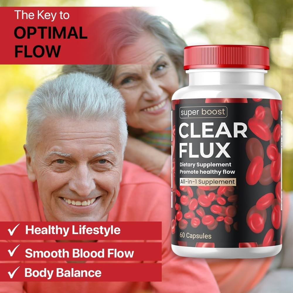ClearFlux Capsules - Advanced Formula for Blood Vessel Detox & Cleansing, 60 Capsules, All Natural Ingredients