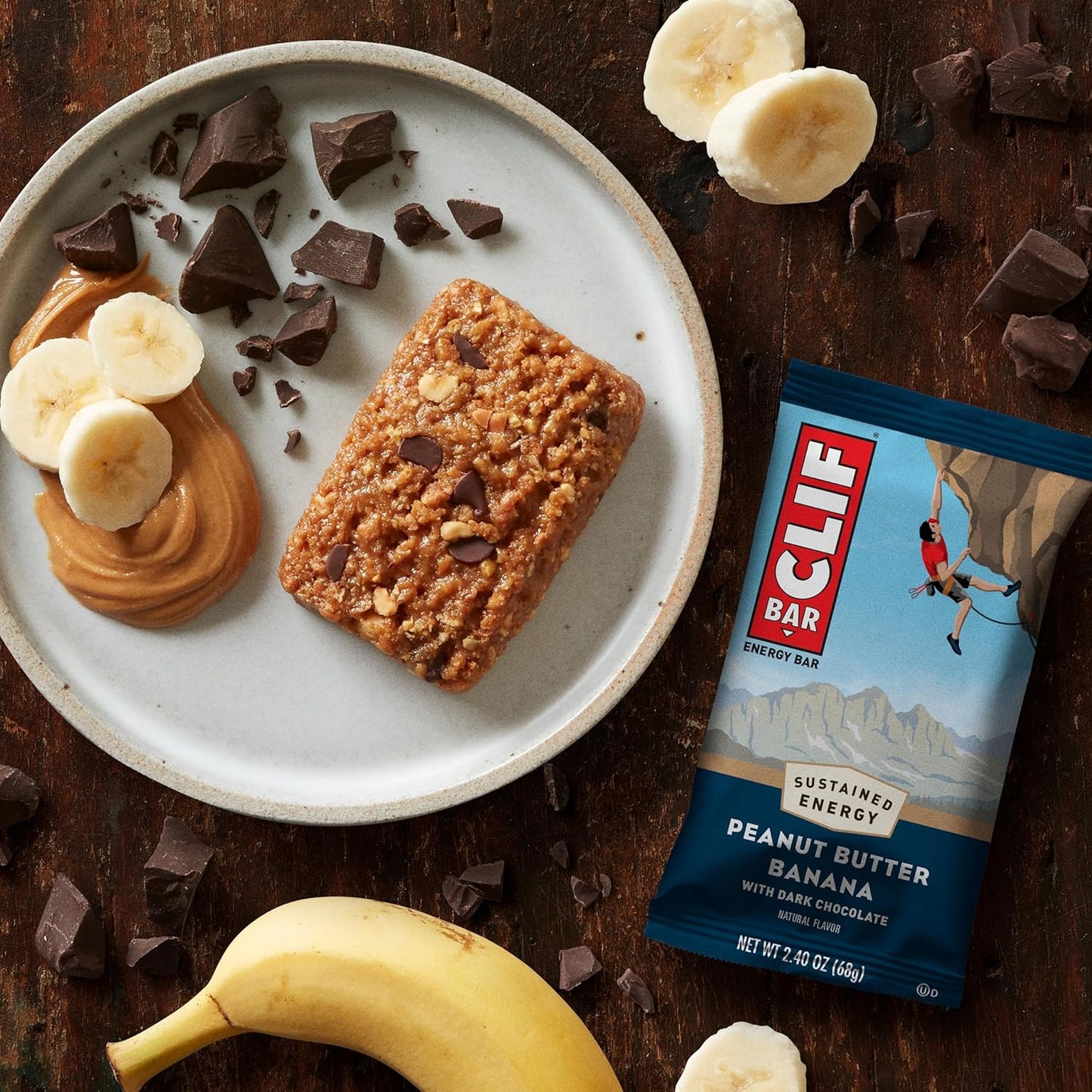 CLIF BAR Peanut Butter Variety Pack - Organic Oats - Energy Bars with Plant-Based Protein (20 Pack)