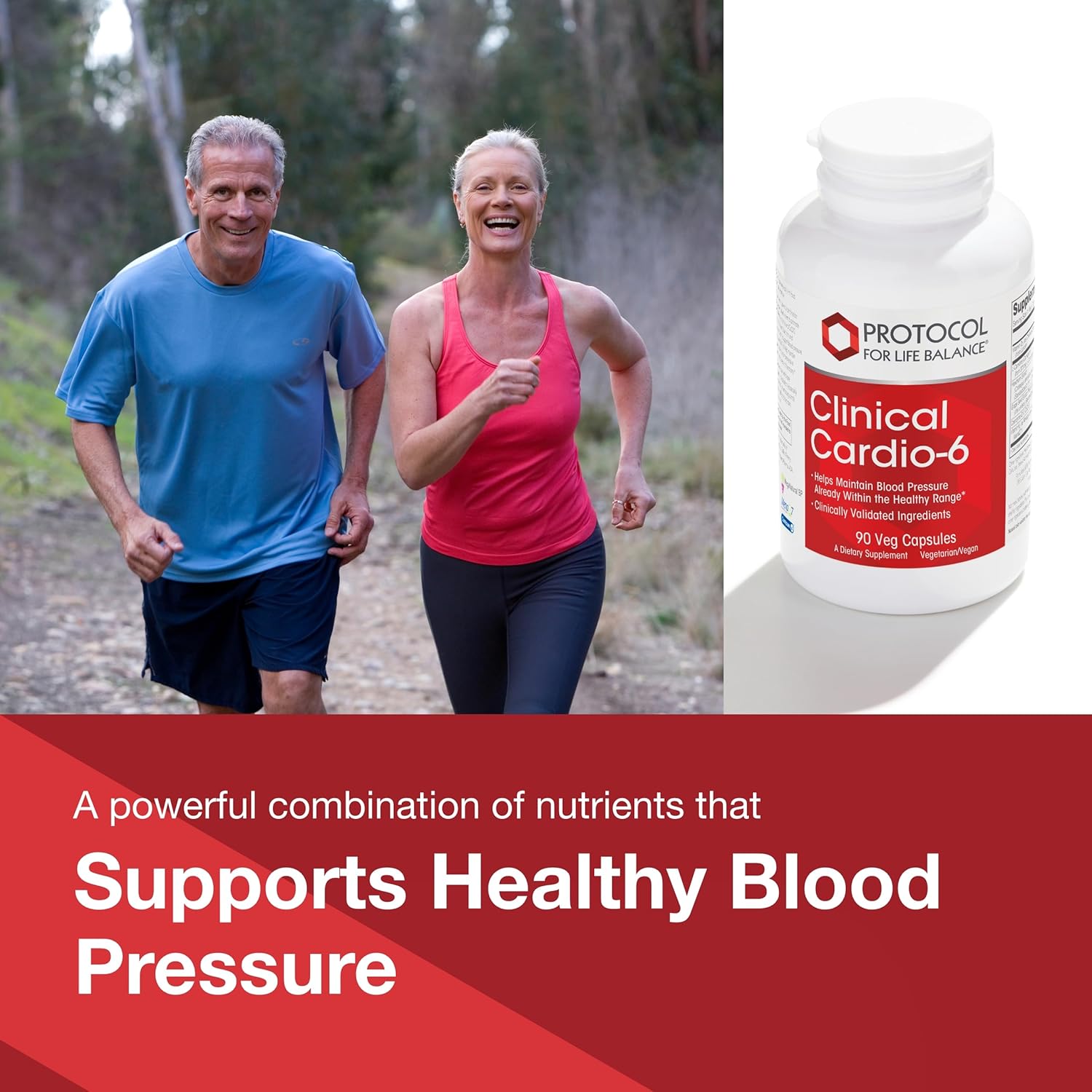 Clinical Cardio-6 Supplement - Heart Health & Blood Pressure Support - L-Carnitine, Hawthorn, Grape Seed, CoQ10 - 90 Veg Capsules - Soy & Dairy Free