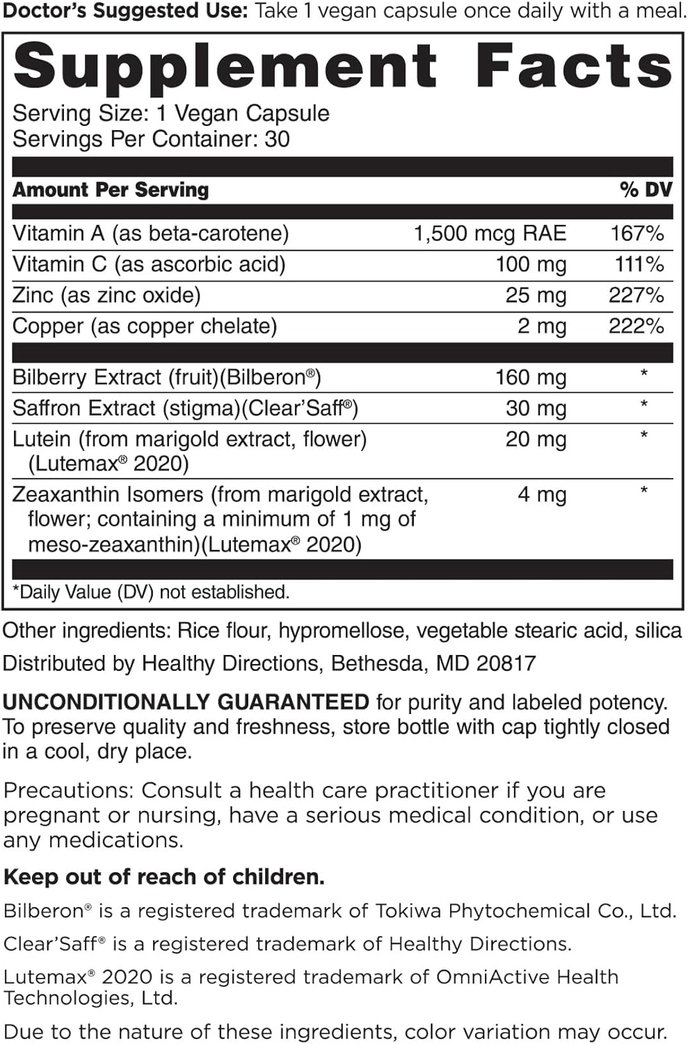 Clinical-Grade OcuGold: Doctors' Preferred Supplement for Macula & Retina Health - 30 Vegan Capsules