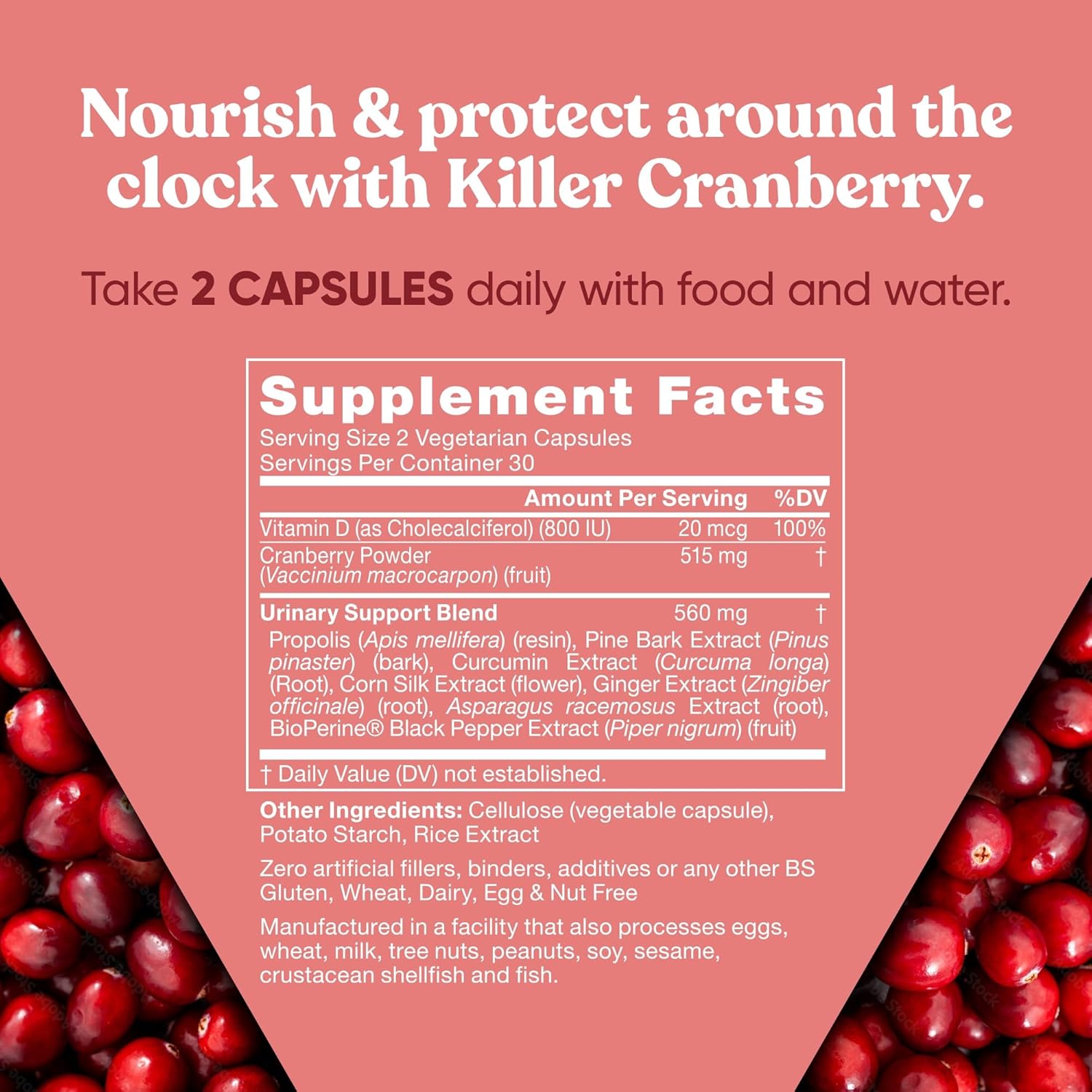 Clinical Strength Eu Natural Urinary Tract Duo: Cranberry Capsules & Harmony Gummies - UT Defense with D-Mannose, Hibiscus, Pine Bark, Propolis, Vitamin D