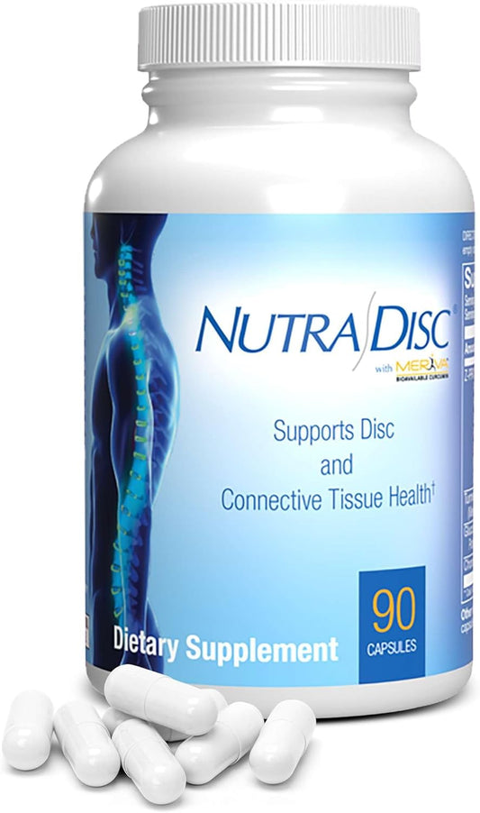 Clinically Formulated Nutra Disc & Joint Support Supplement with Meriva Curcumin for Adults - 45 Servings