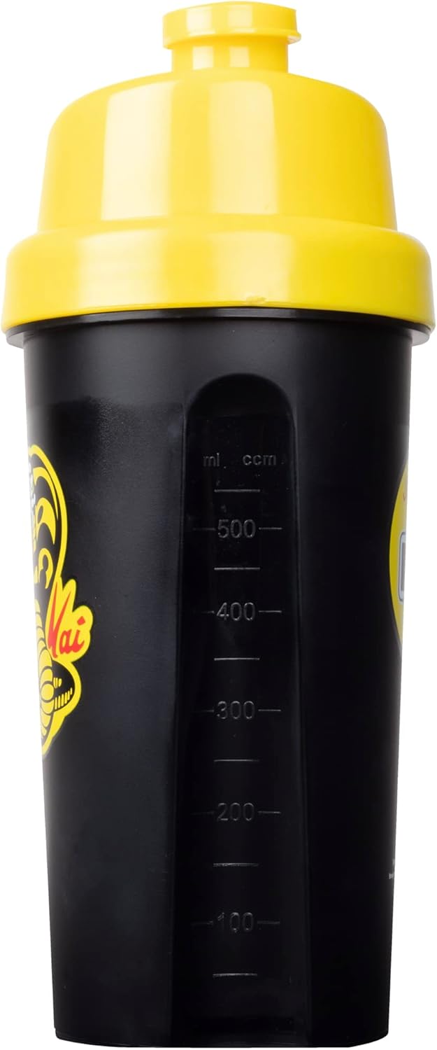 Cobra Kai Season 6 Shaker Bottle Set - 2-Pack, 25oz w/ Blender Mixer Ball - Officially Licensed - Ideal for Protein Powder, Sports Drinks, Smoothies - Karate Kid Valentine Gift for All Ages