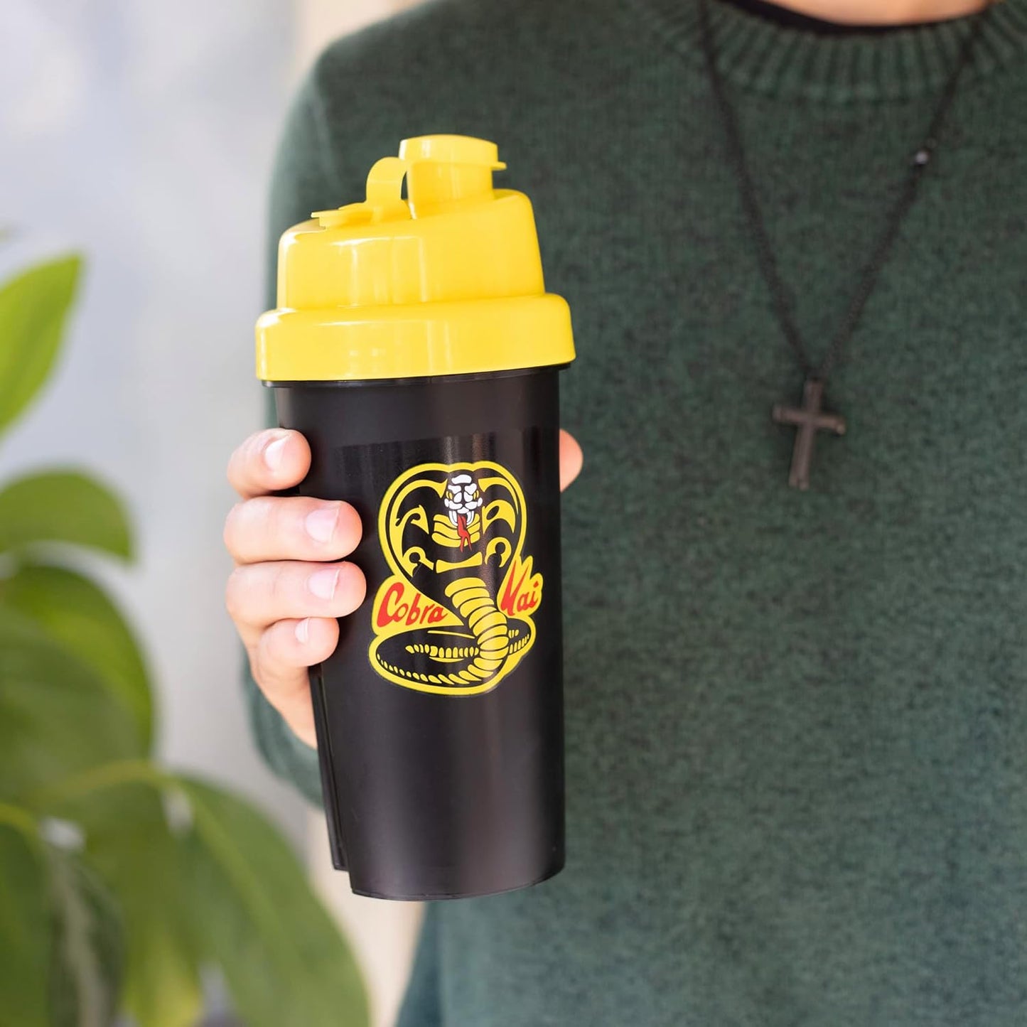 Cobra Kai Season 6 Shaker Bottle Set - 2-Pack, 25oz w/ Blender Mixer Ball - Officially Licensed - Ideal for Protein Powder, Sports Drinks, Smoothies - Karate Kid Valentine Gift for All Ages