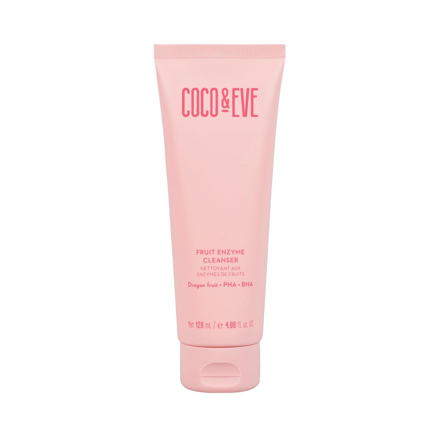 Coco & Eve Fruit Enzyme Cleanser - Water Based Gentle Cleanser for Radiant Skin - Refines Pores, Exfoliates, and Moisturizes with BHA, Prebiotic, Papaya Enzyme & Vitamin E - 4.06 fl oz