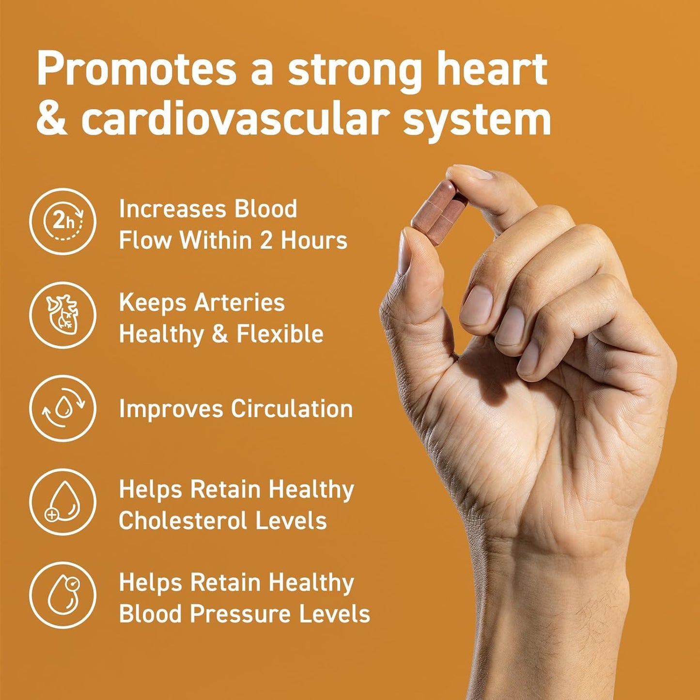 CocoaVia Cardio Health Supplement - 30 Day Supply, 500mg Cocoa Flavanols, Vegan Capsules for Heart Health, Nitric Oxide, Blood Circulation, and Energy Boost
