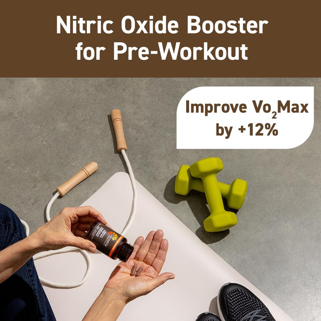CocoaVia Cardio Health Supplement - 30 Day Supply, 500mg Cocoa Flavanols, Vegan Capsules for Heart Health, Nitric Oxide, Blood Circulation, and Energy Boost