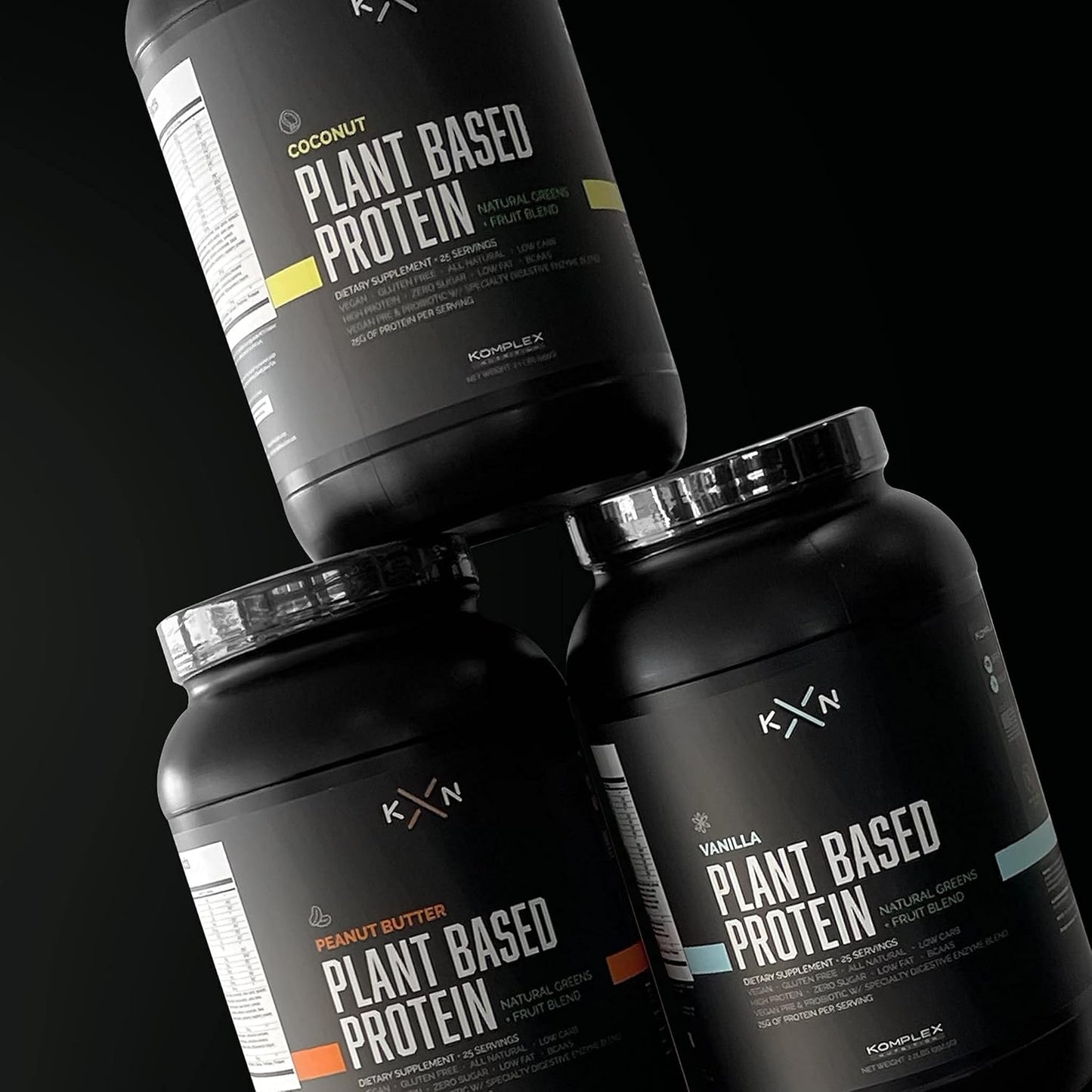 Coconut Flavored Plant-Based Protein Powder with 29 Natural Greens & Fruits - Vegan, Non-GMO, Zero Sugar Dietary Supplement (25 Servings)