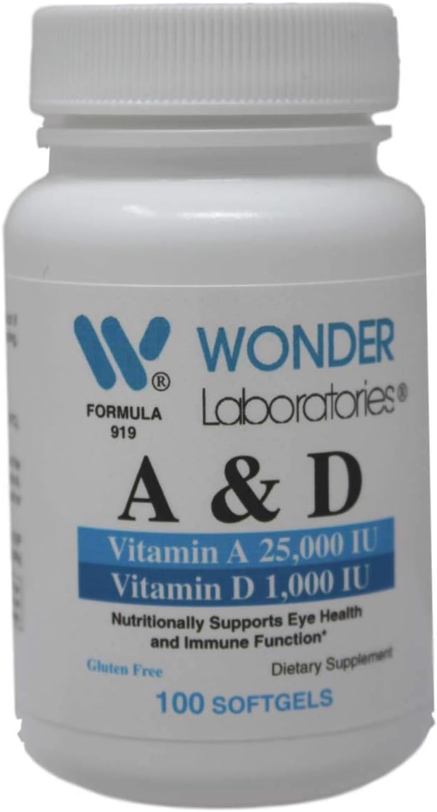 Cod Liver Fish Oil with Vitamin A 25,000 IU and Vitamin D3 1,000 IU by Wonder Laboratories
