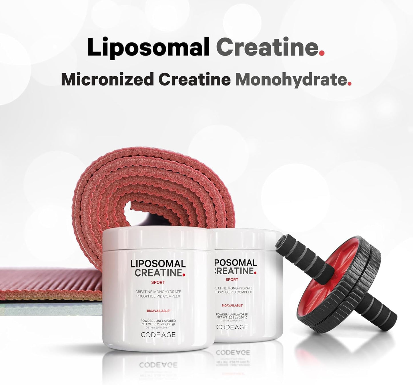 Codeage Liposomal Creatine Powder Supplement - 5000mg Pure Creatine Monohydrate for Pre & Post Workouts - Unflavored Micronized Creatine Powder - Creatinine for Sports - 30 Servings