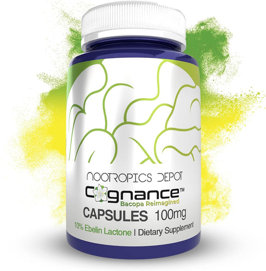 Cognance Enhanced Bacopa Capsules | 100mg | Bacopa Monnieri | Mood & Memory Support | 180 Capsules