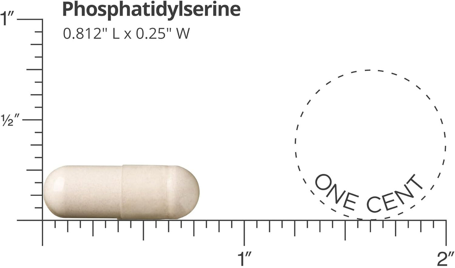 Cognitive Health Supplement: 150 mg Phosphatidylserine, 60 Vegan Capsules for Brain Function & Memory, 30-Day Supply