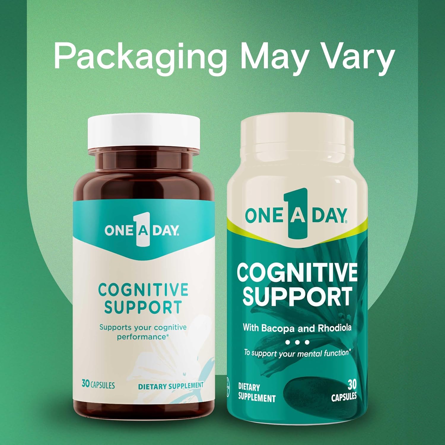 Cognitive Performance Support Supplement with Bacopa, Rhodiola & Holy Basil for Men and Women - 30 Capsules