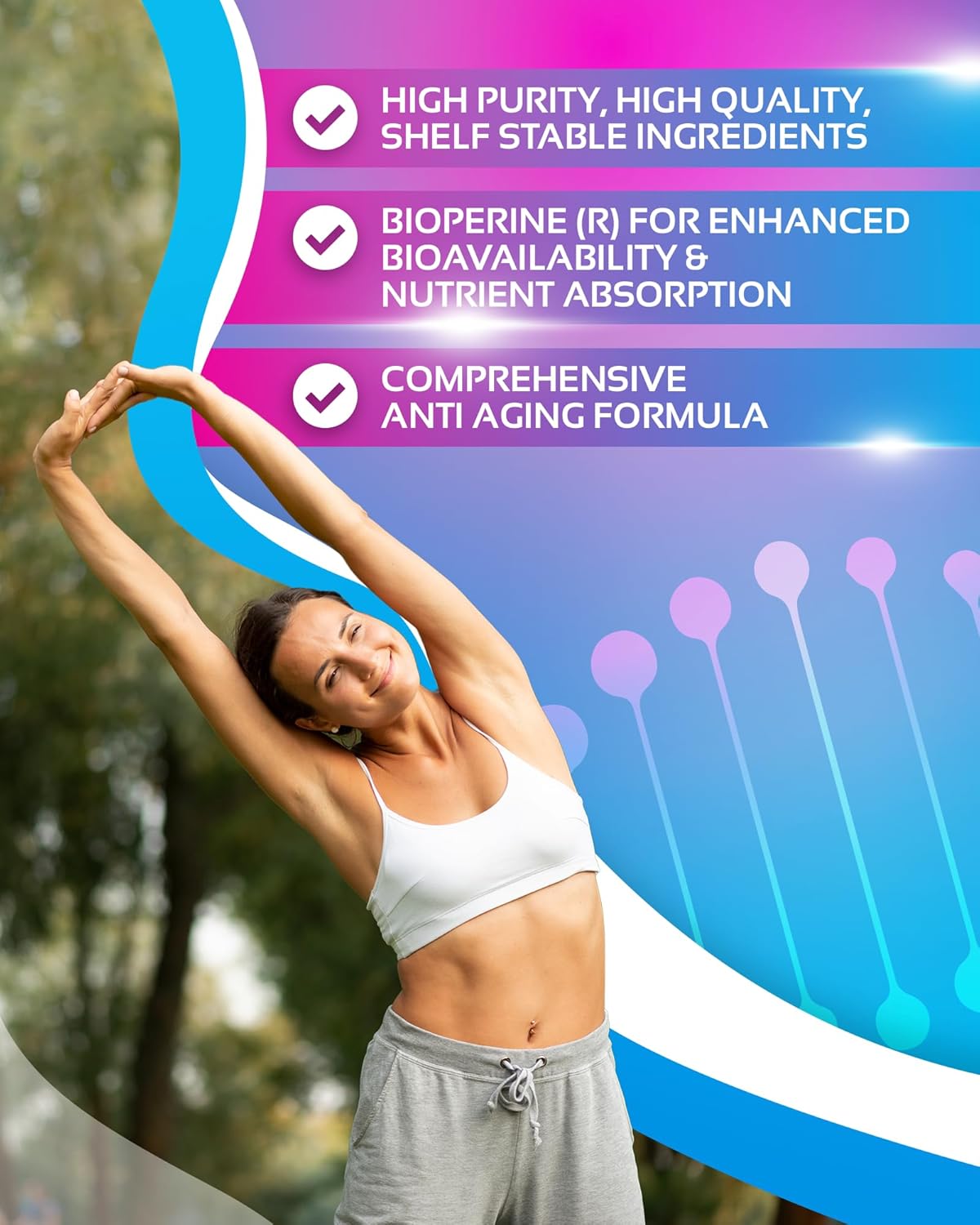 CogniTune NR + Resveratrol Supplement - Boost NAD Levels, Enhance Cellular Health & Longevity - Anti Aging Formula with Nicotinamide Riboside, Trans Resveratrol, Vitamin C & Antioxidants