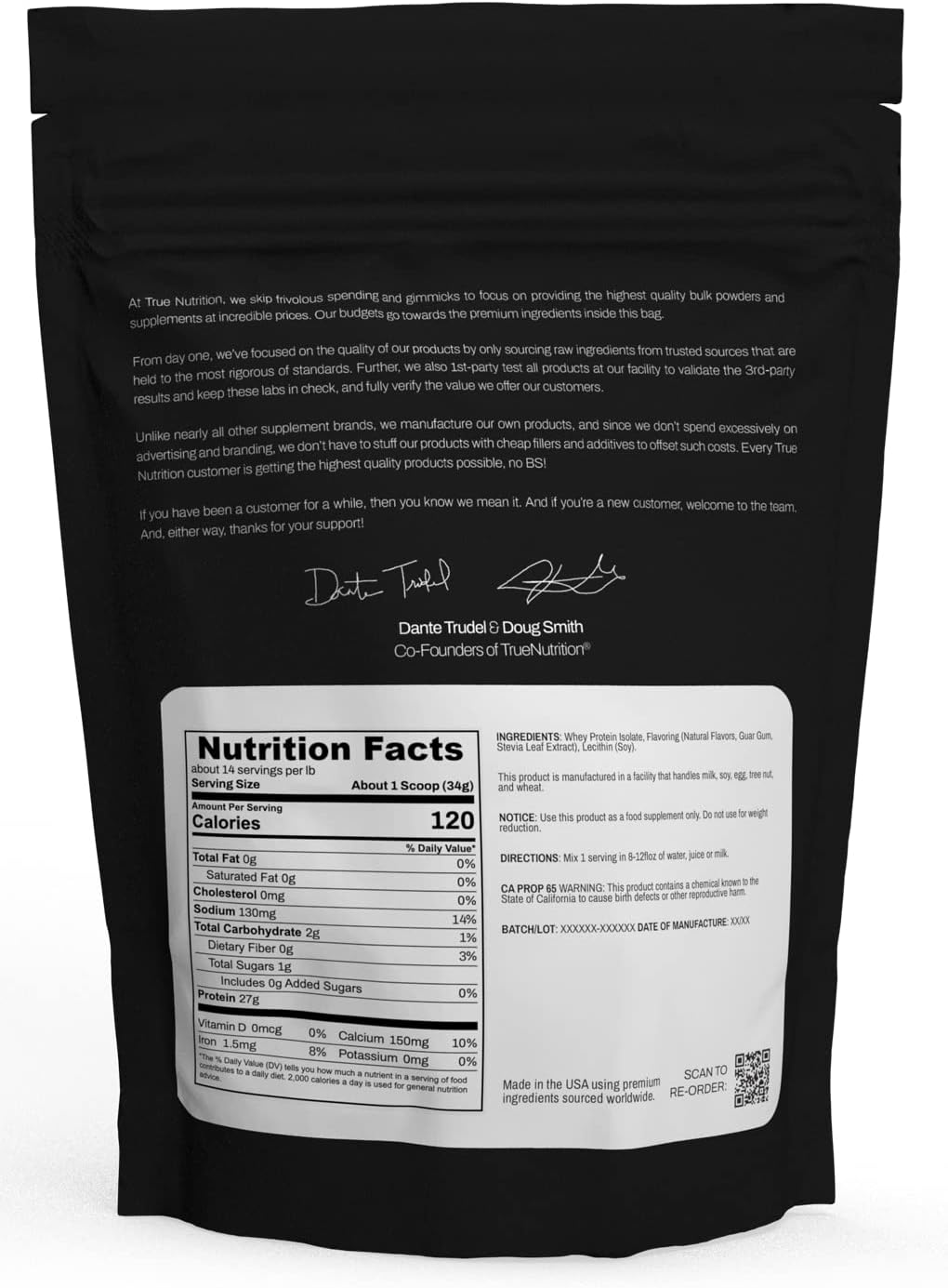 Cold-Filtration Vanilla Whey Protein Isolate - 27g Protein per Serving - Mixes Easily - Third Party Tested - French Vanilla - 1lb