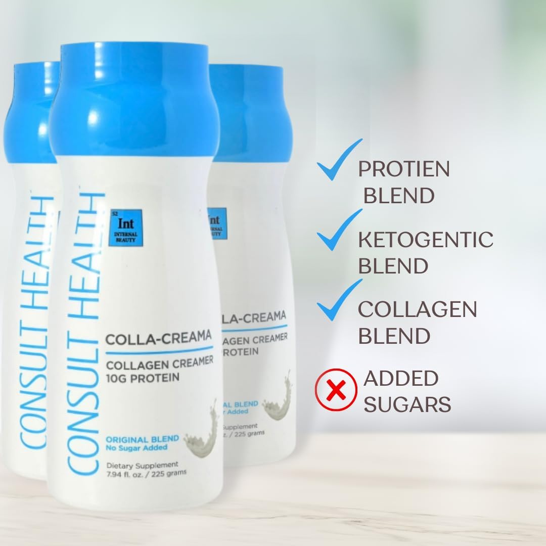 Colla-Creama Collagen Creamer Supplement: 10g Protein, Ketogenic Blend, Powder Coffee Creamer with Coconut Oil and MCT Oil for Energy Boost - 7.94 oz