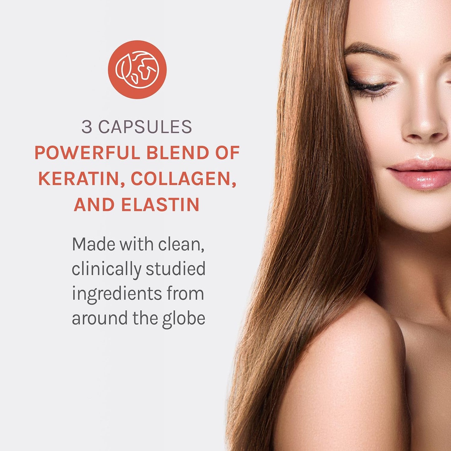 Collagen & Beauty Supplement Set for Hair Growth, Skin, Nails, and Joints - 90 Caps + 60 Caps