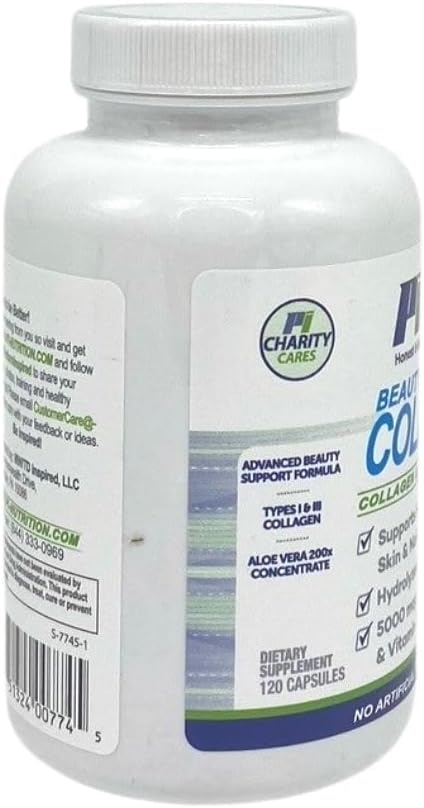 Collagen Capsules with Biotin & Aloe Vera for Joint, Skin, Nails & Beauty Support - 120 Count