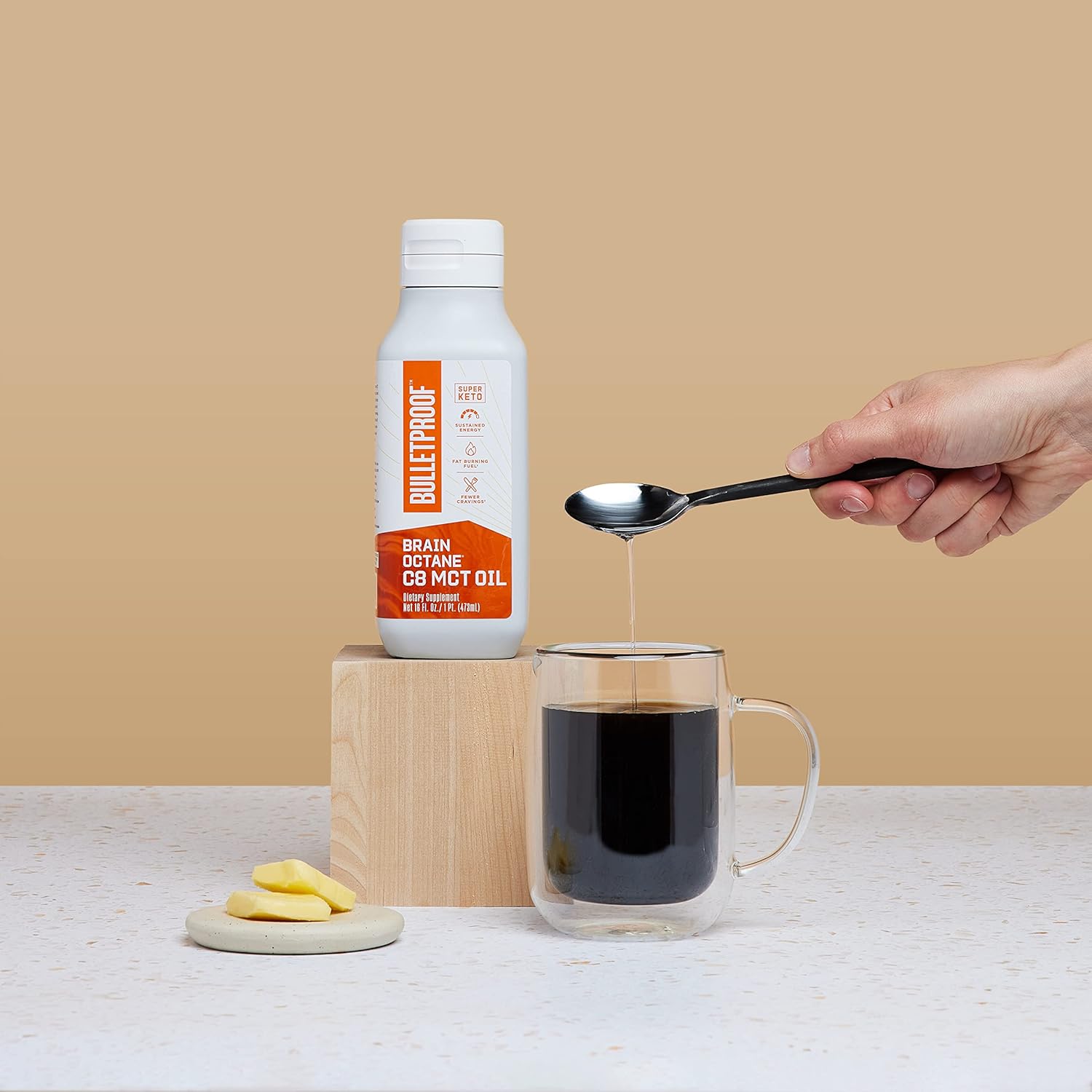 Collagen Peptides & MCT Oil Duo Kit - Protein Powder for Skin, Bones, Joints & Brain Octane C8 MCT Oil for Sustained Energy, Appetite Control - 18g Protein, 14g MCTs - 17.6 Oz, 32 Fl Oz