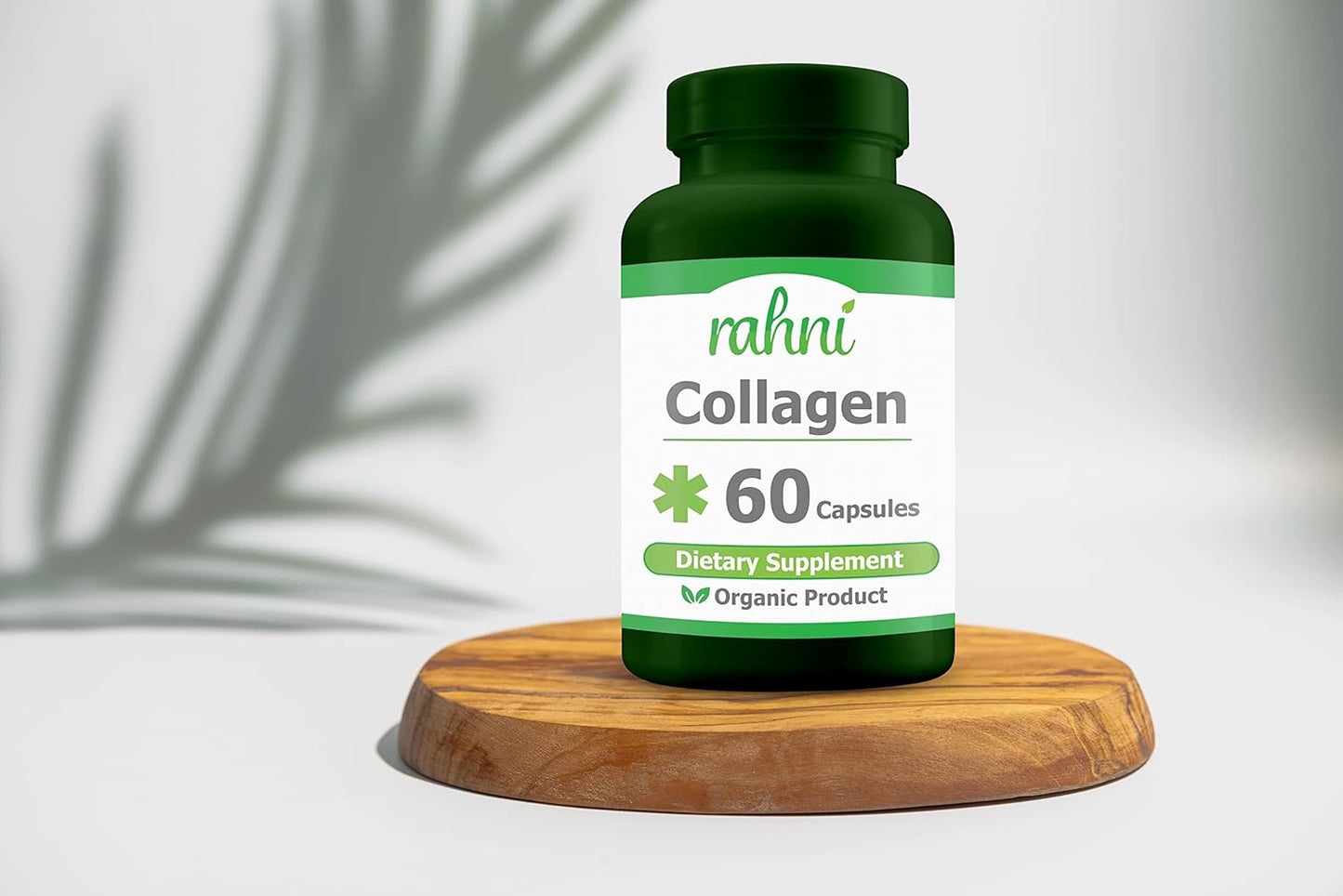 Collagen Supplement with Hyaluronic Acid & Vitamin C for Skin, Nails, Hair - Reduce Wrinkles - 60 Capsules