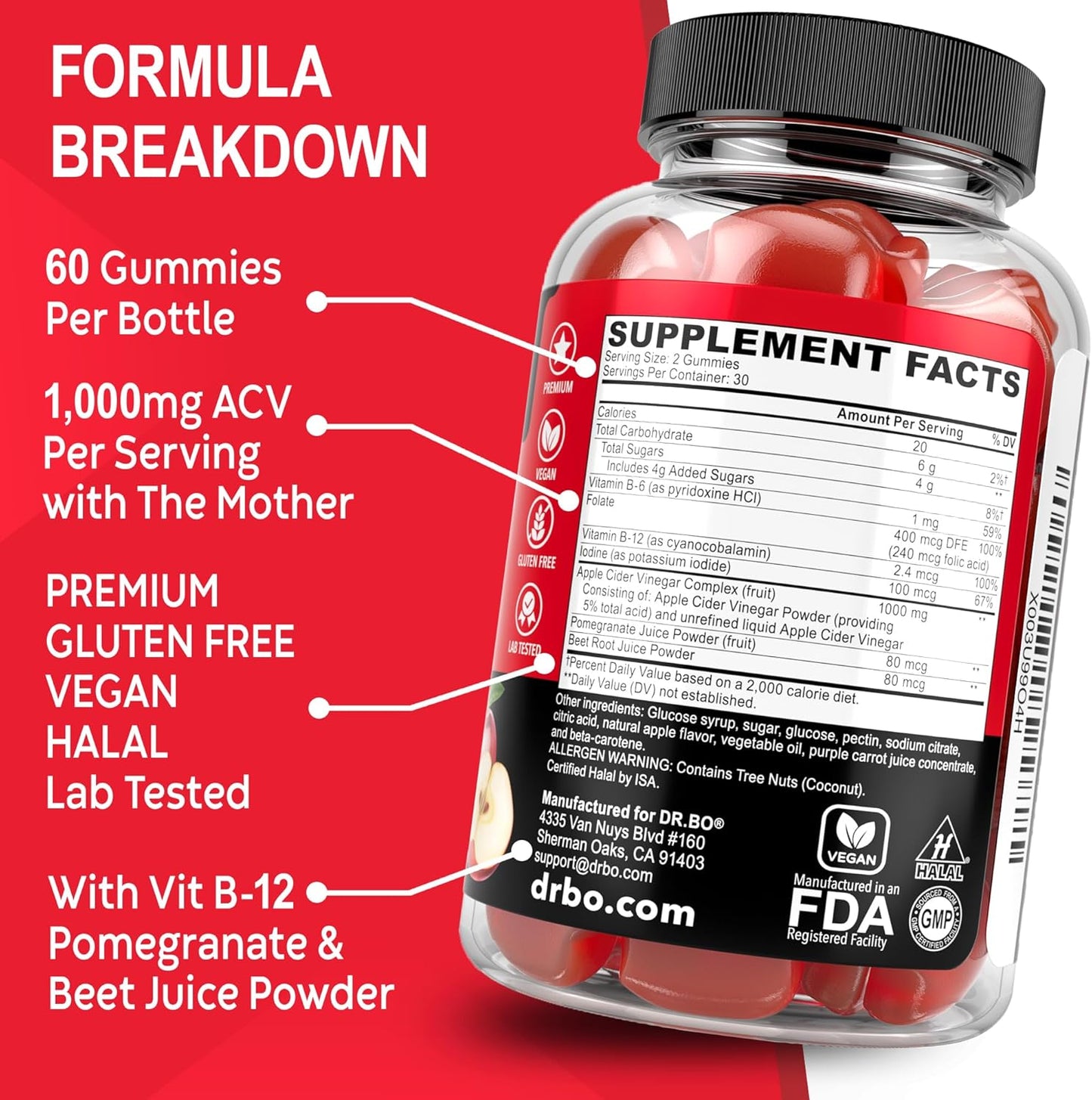 Colon Cleanse Detox Gummies with ACV & Ginger - 15 Day Intestinal Support for Bloating & Gut Health