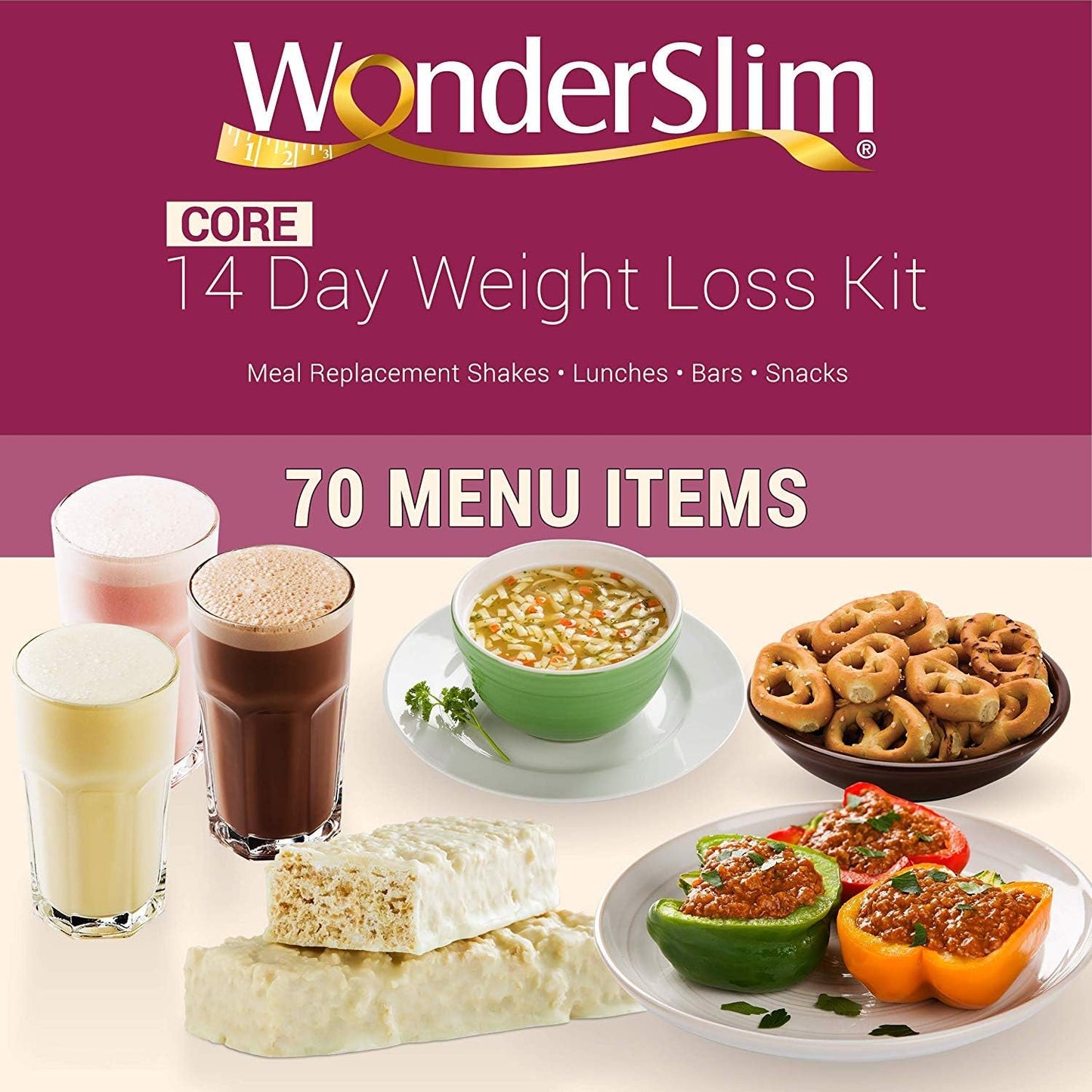 Complete 2 Week Weight Loss Kit with 70 Meals & Snacks by WonderSlim