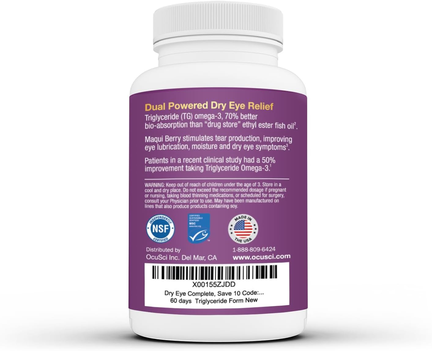 Complete Dry Eye Relief by OcuSci - Advanced Formula for Optimal Eye Health and Comfort