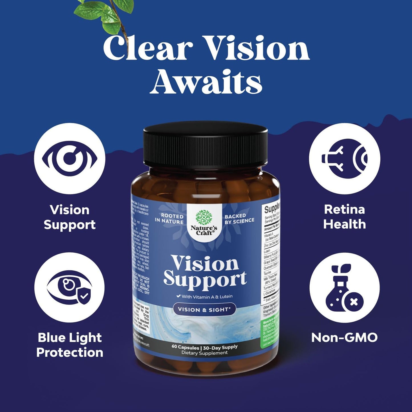 Complete Eye Health & Calcium Gummies Bundle for Adults: Vision, Bone Health & Immune Support - Natures Craft