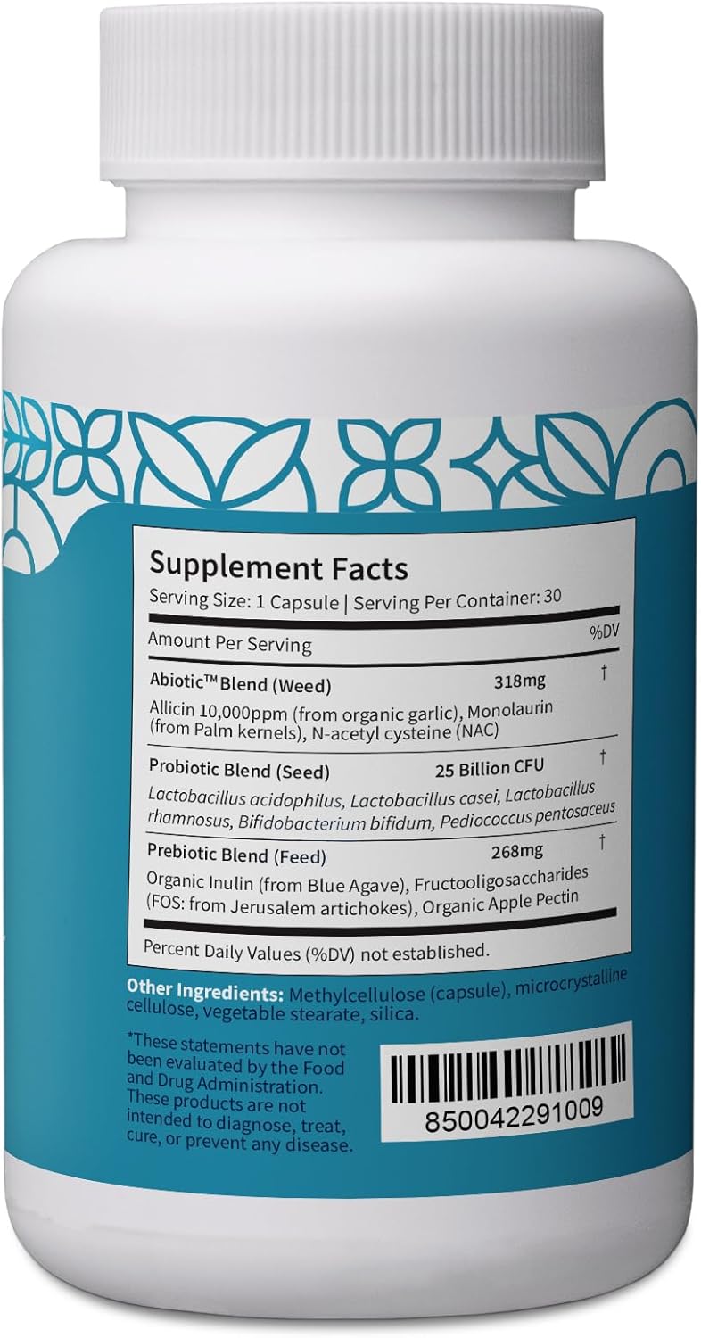 Complete Gut Support Supplement for Gut Repair & Digestive Health - Vegan Microbiome Boost - 30 Non-GMO Capsules - Lab Tested