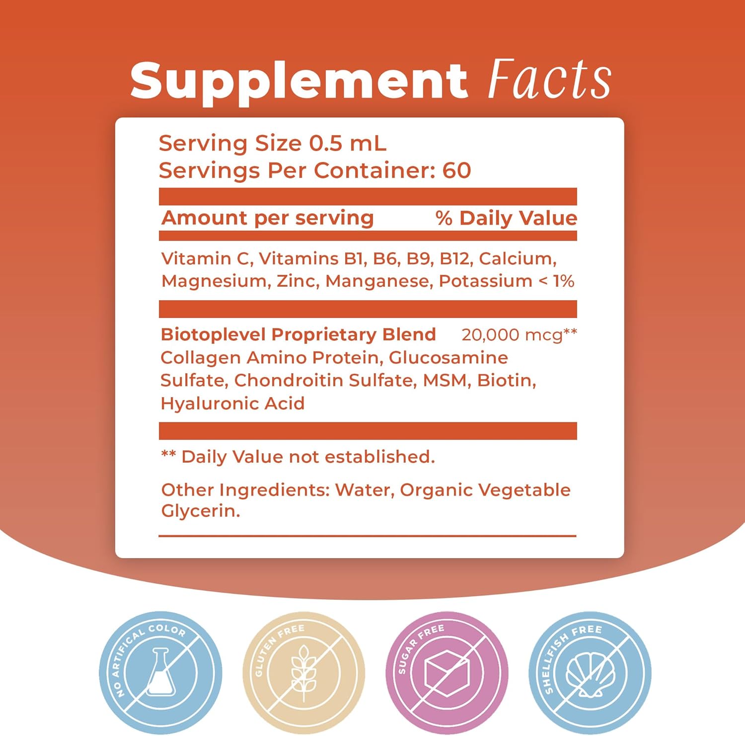 Complete Joint, Bone, Muscle, Hair, Skin, and Nail Health Bundle - Glucosamine, Chondroitin, Collagen, Biotin, Hyaluronic Acid, MSM, Vitamin C - BIOTOPLEVEL Best Combination