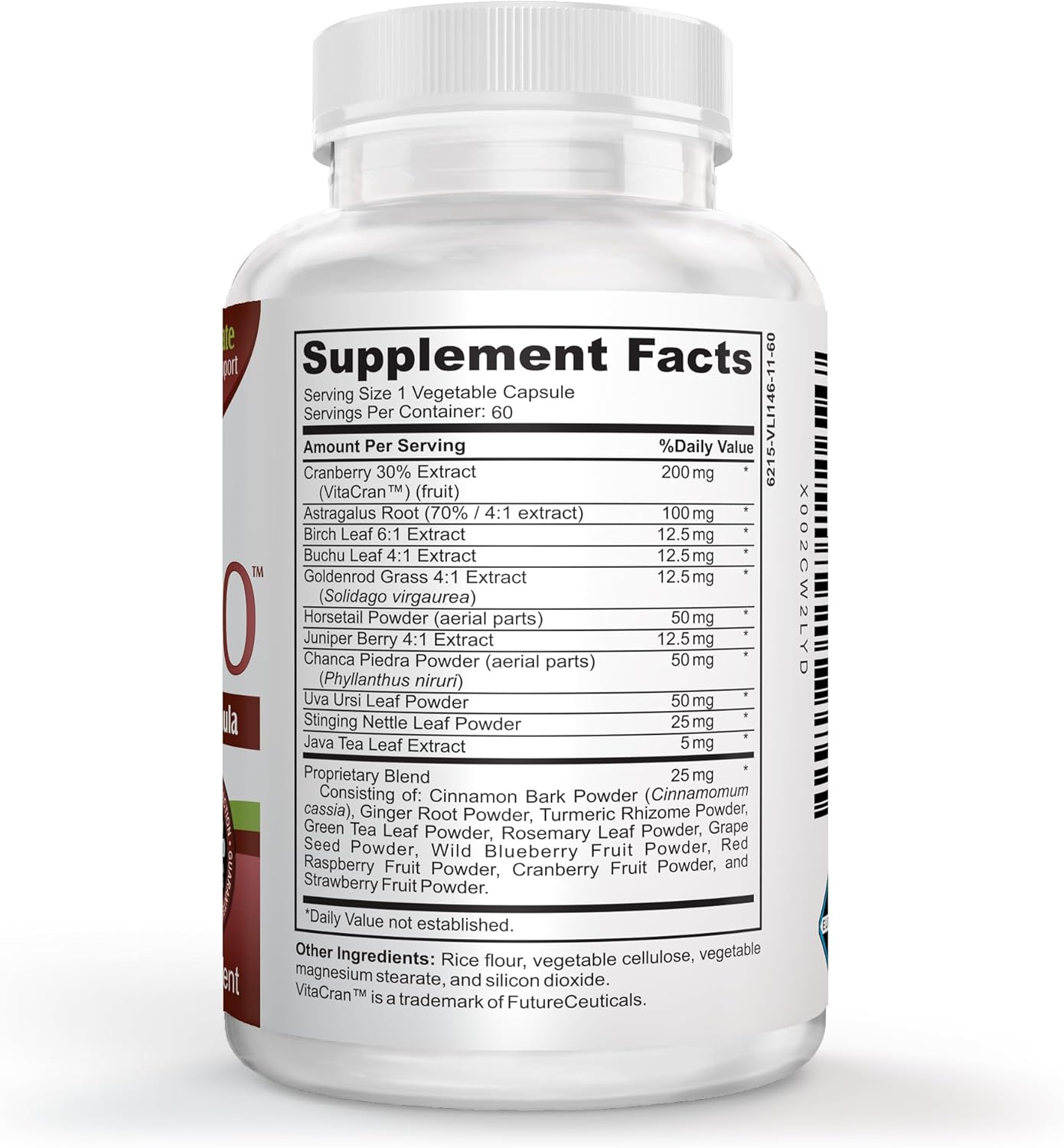 Complete Kidney Support Supplement with 21 Health Supplements - Kidney-Pro (All-in-1) - Includes Cranberry Extract - Kidney Cleanse Detox - 30-Day Supply - 60 Capsules