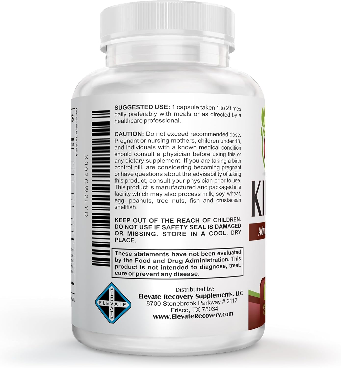 Complete Kidney Support Supplement with 21 Health Supplements - Kidney-Pro (All-in-1) - Includes Cranberry Extract - Kidney Cleanse Detox - 30-Day Supply - 60 Capsules