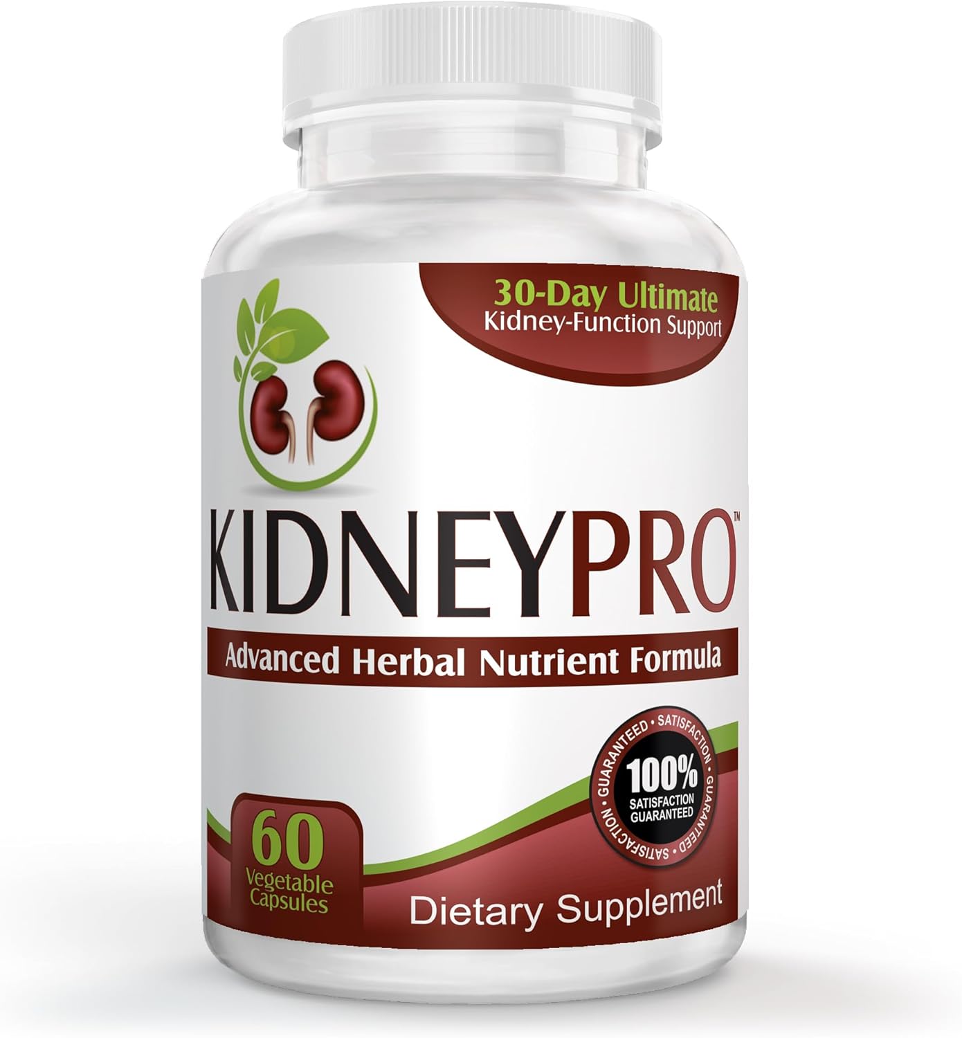 Complete Kidney Support Supplement with 21 Health Supplements - Kidney-Pro (All-in-1) - Includes Cranberry Extract - Kidney Cleanse Detox - 30-Day Supply - 60 Capsules