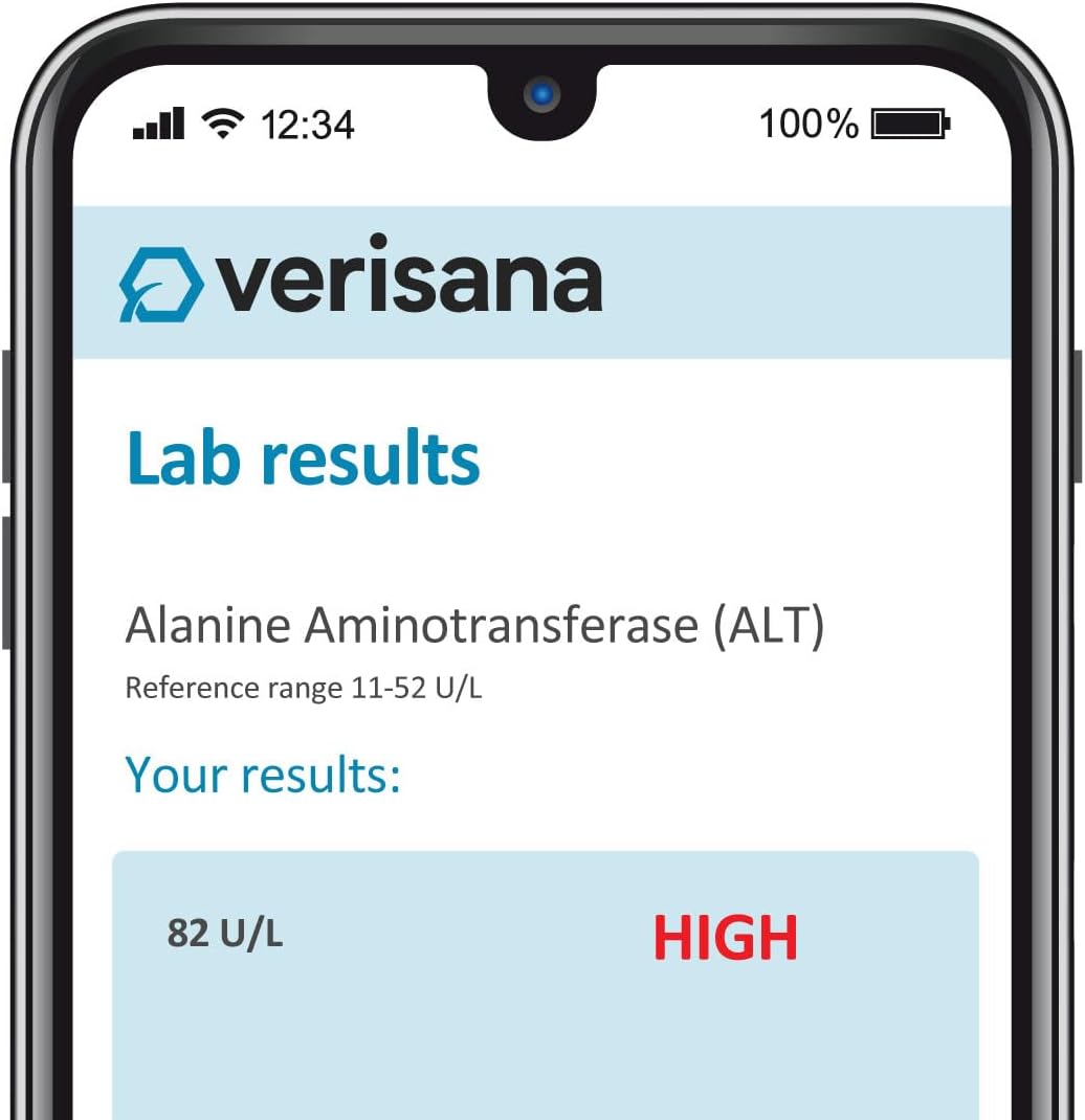 Comprehensive Liver Health Assessment Test - Easy Home Testing - CLIA-Certified Lab Analysis - Verisana