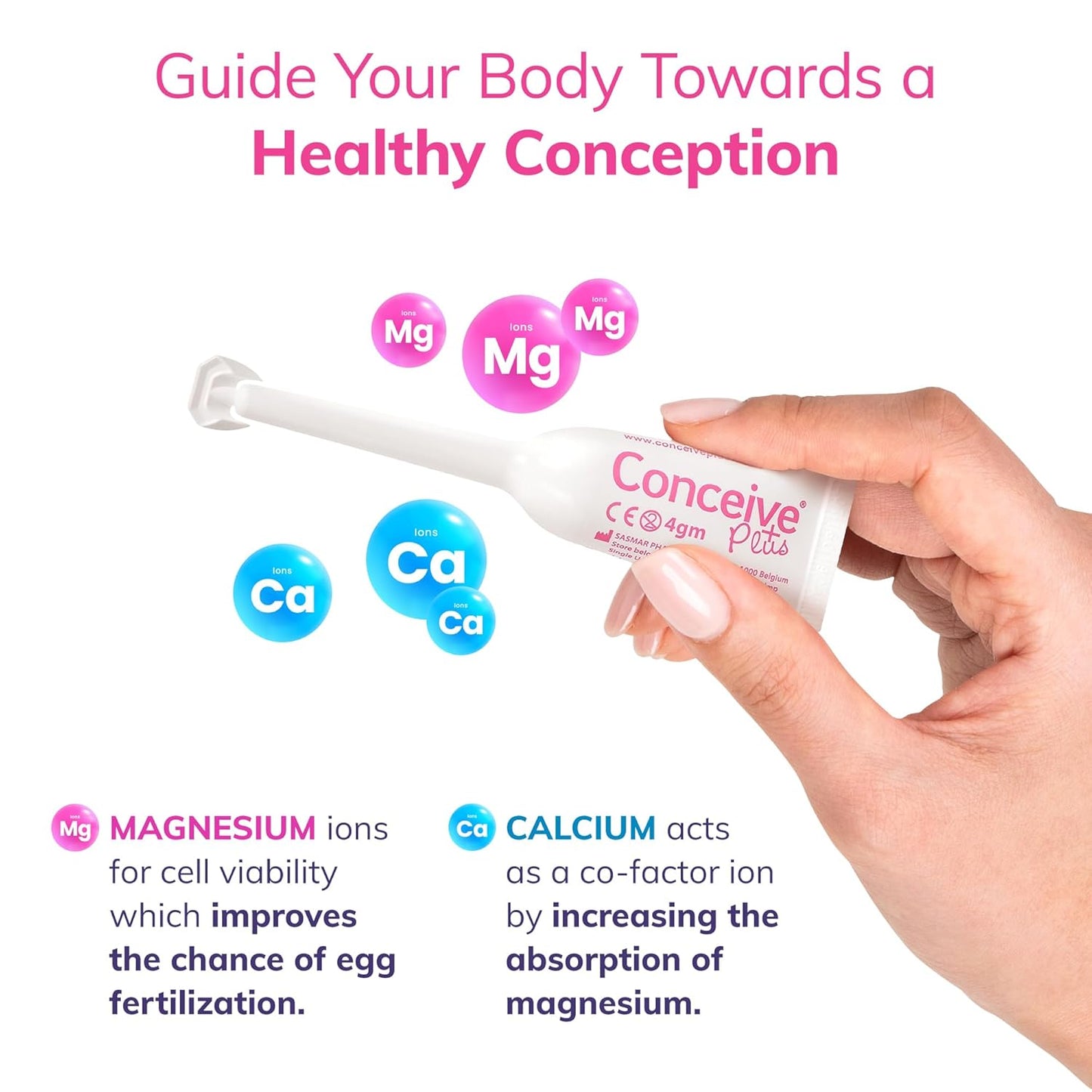 Conceive Plus Fertility Lubricant with Ovulation Support Inositol Supplement Bundle - 8 Applicators + 120 Count