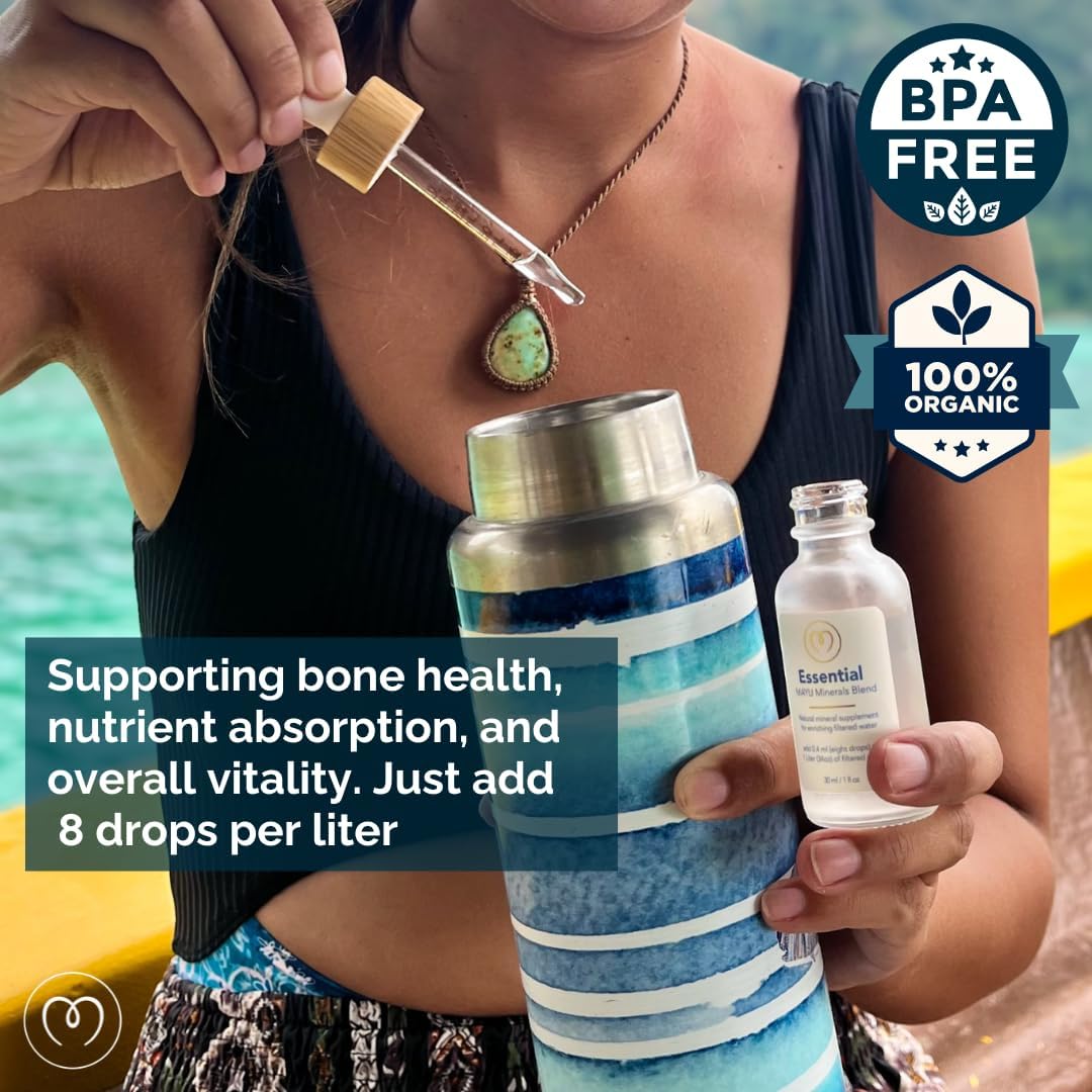 Concentrated Ionic Trace Mineral Drops with Magnesium, Sodium, and Essential Electrolytes for Immune Support and Alkaline Water (1 oz)