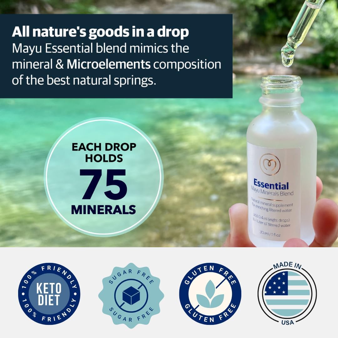 Concentrated Ionic Trace Mineral Drops with Magnesium, Sodium, and Essential Electrolytes for Immune Support and Alkaline Water (1 oz)