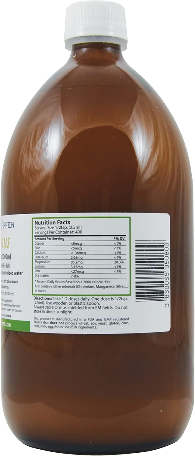 Concentrated Orme Ormus Liquid - 33.8 Fl Oz (1000 ml) | Atomic Minerals | Heiltropfen® Brand