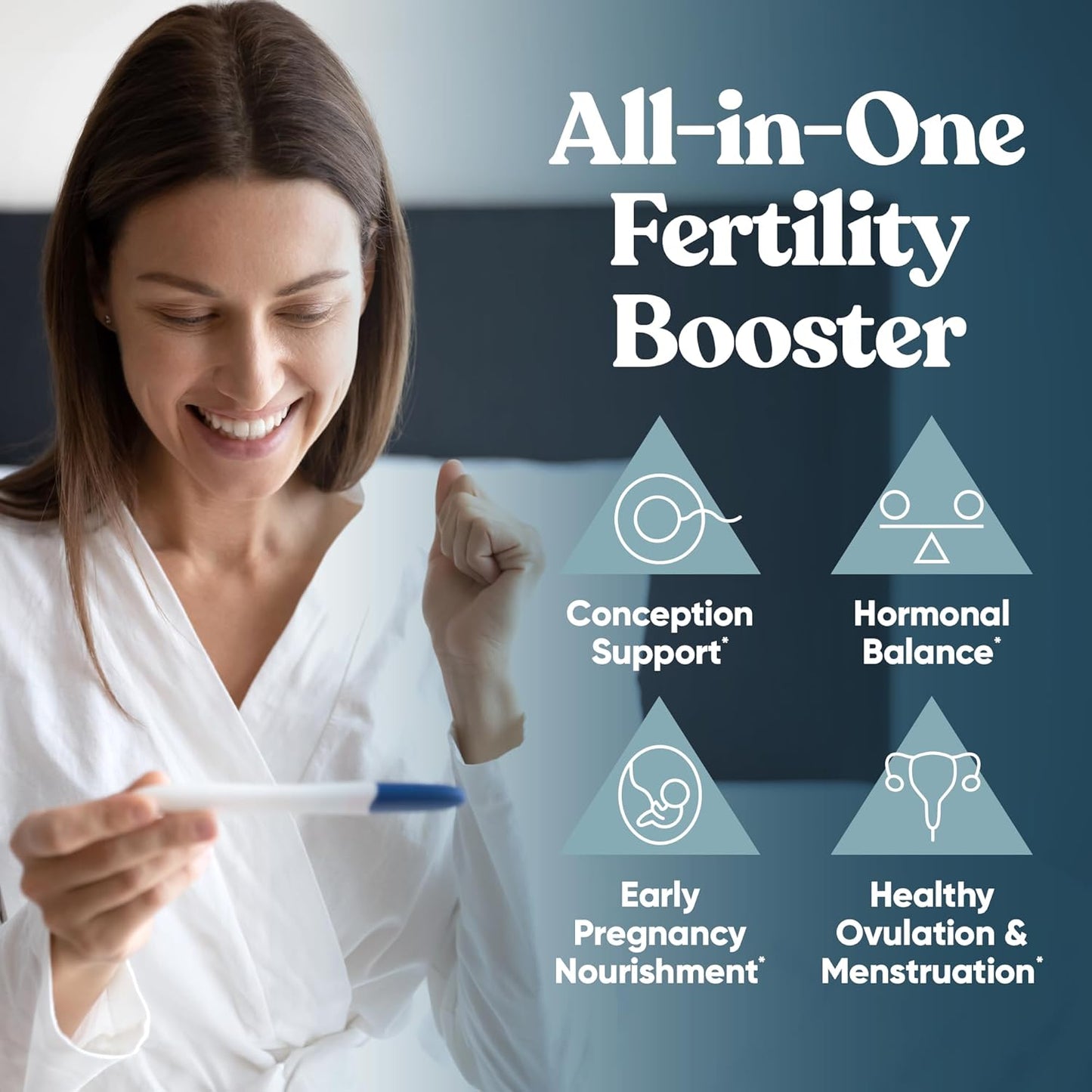 Conception Fertility Supplements for Women - Prenatal Vitamins - Promote Hormone Balance, Ovulation Aid - Myo-Inositol, Folate, Vitex - 120 Capsules